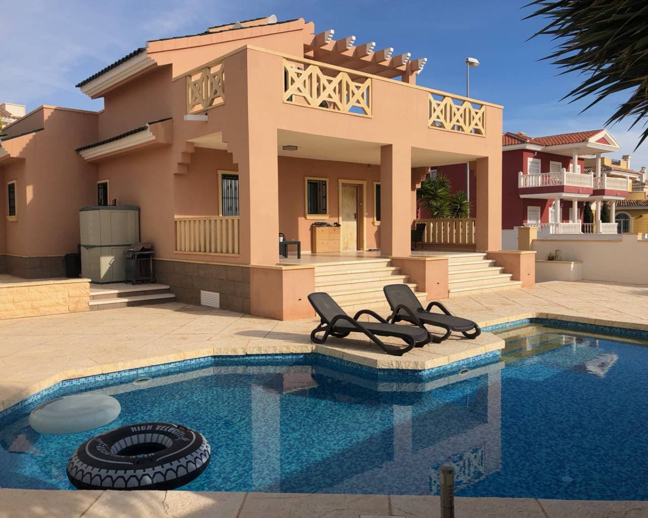 You will not be disappointed with this impressive 4 Bedroom Detached Villa located in Ciudad Quesada, not to mention the amazing lake views!

 

Situated on a spacious 550m2 plot this property offers a private swimming pool, off-road parking and lots of outside space to enjoy the Mediterranean life.

 

The beautiful property has been used as a family home and has been very well looked after, viewing is highly recommended.



