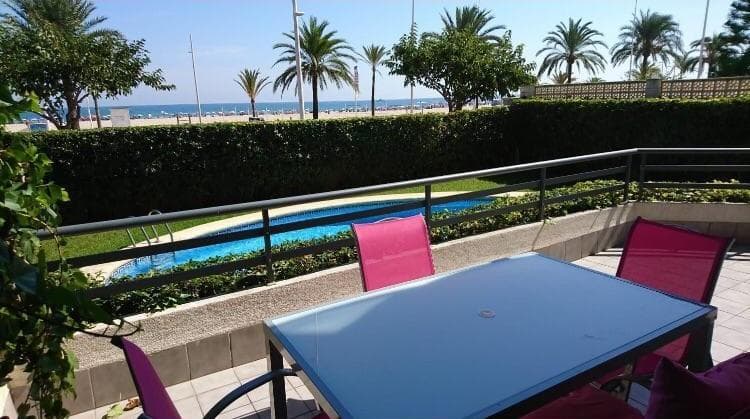 &&& Apartment on the Front Line of the Sea on Paseo Marítimo Neptuno Unique opportunity! Apartment on the front line of the sea on the prestigious Paseo Marítimo Neptuno in Gandia. Located in a high-end private residential complex, this apartment offers an unparalleled quality of life. &&&& Features of the Residential Complex: - **Swimming Pool** - **Garden** - **Solarium** - **Tennis Court** - **Garage** &&&& Apartment Details: - **Ground Floor**: All exterior, with an elevator. - **Private Terrace of 110 m²**: With spectacular sea views. - **Spacious Living-Dining Room**: With sea views. - **3 Bedrooms**: Comfortable and bright. - **2 Full Bathrooms**: Modern and well-equipped. - **Large Kitchen**: Perfect for cooking enthusiasts. - **Air Conditioning**: In all rooms for your comfort in any season. This apartment is strategically located next to the pool, providing easy and direct access. Enjoy the tranquility, luxury, and breathtaking sea views this apartment has to offer. Don't miss this opportunity to live in one of the most exclusive areas of Gandia! For more information and viewings, please contact us. Experience the Spanish Mediterranean your way!