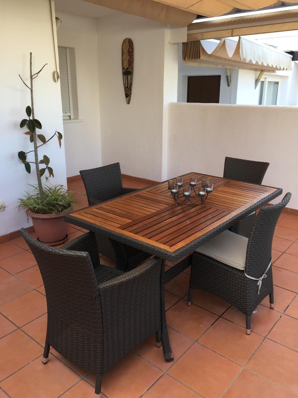 This beautifully presented three-bedroom ground floor apartment is situated within the vibrant Condado de Alhama Golf Resort in Murcia, offering the perfect combination of comfort, style, and Mediterranean living. Ideally positioned for easy access and outdoor enjoyment, the apartment boasts a spacious open-plan layout with a bright living and dining area that flows seamlessly into a fully equipped modern kitchen. Each of the three bedrooms is generously sized, with built-in wardrobes and plenty of natural light, making the home ideal for families, couples, or those seeking a spacious holiday retreat. The property opens onto a private terrace and garden area, perfect for relaxing in the sun or enjoying al fresco dining while overlooking the landscaped surroundings of this secure, gated community. As part of the popular Condado de Alhama resort, residents benefit from a wealth of on-site amenities, including a supermarket, restaurants, bars, sports facilities, children's play areas, and beautifully maintained communal pools and gardens. The resort is also home to the renowned Jack Nicklaus-designed golf course, making it a favourite for golf enthusiasts. Located just 25 minutes from the golden beaches of Mazarrón and around 40 minutes from Murcia International Airport (Corvera), this apartment offers excellent connectivity while remaining a peaceful, secure oasis. Whether you're looking for a full-time home, a holiday escape, or a rental investment, this charming ground floor apartment delivers lifestyle, location, and value in equal measure.