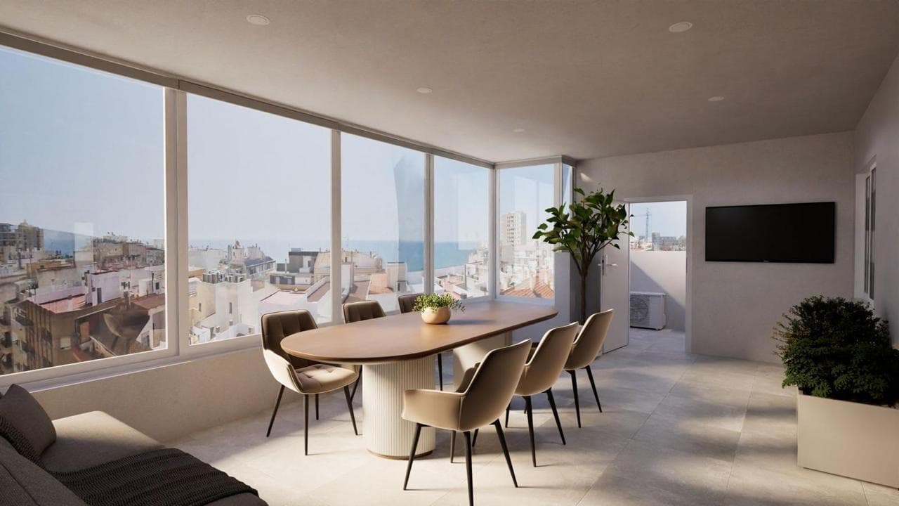 Refurbished 2-bedroom flat with terrace next to the beach in Torrevieja This modern flat is located on the eighth floor of a building with a lift, completely renovated recently and ready to move into. The property stands out for its brightness and practical layout. It has two bedrooms, one of which has direct access to the glazed terrace, perfect for enjoying additional space all year round. The spacious living area with integrated kitchen offers a comfortable and functional environment, designed for everyday living. It also has a renovated bathroom with modern finishes and a practical separate laundry room. It includes a new kitchen already installed, with only the furniture to be added, allowing the new owner to personalise it to their taste. An excellent opportunity in a well-maintained building with an unbeatable location, close to all amenities and with very good transport links. LOCATION: Torrevieja is in the province of Alicante (Costa Blanca). It is famous for its Mediterranean climate and its coast. We cannot forget its promenades where we can find some restaurants along the fine sandy beaches. It also has many excellent beaches such as Playa de los Náufragos, Playa de los Locos and Playa de la Mata. Therefore, it is considered a remarkable tourist town where the environment takes an important place as an important tourist attraction. In addition, we can find many shopping centres (Habaneras, La Zenia Boulevard), golf courses, sport centres, hospitals (such as Hospital Universitario de Torrevieja) and airports such as Alicante Airport (35 km away) and Region of Murcia International Airport (43 km away). DISTANCE TO THE SEA: 50m Should you have any question do not hesitate to contact us!