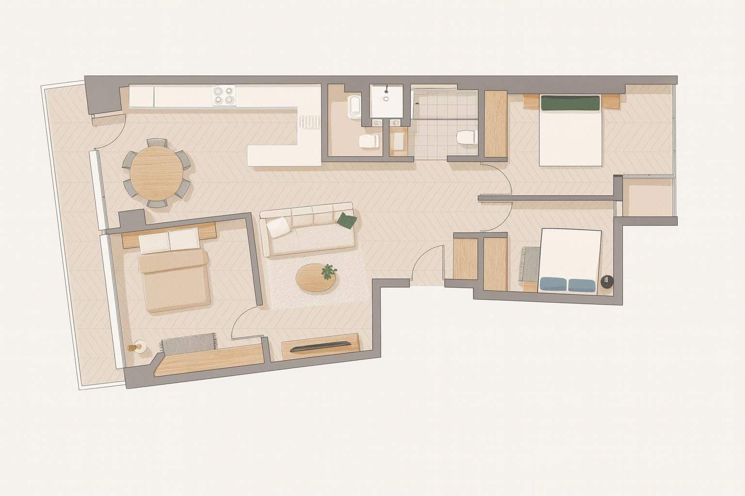 Bedrooms: 3, Bathrooms: 1, Apartment in Alicante, Alicante, Spain
