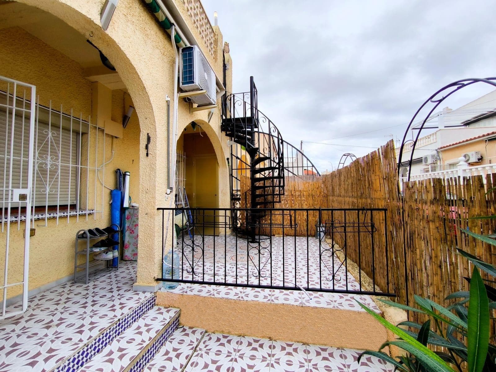 For sale this beautiful house in a very quiet area in the Urbanization La Marina. It has been completely refurbished recently.  This cozy house offers a spacious living-dining room with an open plan kitchen and two bedrooms with three air conditioners in the living-dining room and in each bedroom for your comfort, 1 bathroom. The sunny terrace-solarium (46 m2) will allow you to relax while enjoying unforgettable moments with friends and family. It also has a walkable roof terrace with barbecue.  It was built in 1990, is presented in good condition, and is delivered fully furnished and equipped, ready to move into. Close to local supermarket Contact us for more information.