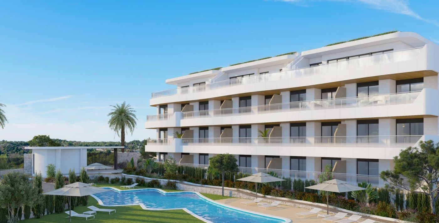 NEW BUILD RESIDENTIAL AT PLAYA FLAMENCA!!! From a well established developer we are proud to offer this just released new residential just 500 m away from sea at popular Playa Flamenca (Orihuela Costa). Residential with nice comunal pools, jacuzzis and nice common gardens. All services like supermarkets, bars and restaurants, etc are within walking distance in a very central spot at Orihuela Costa. Wide variety of types to choose from: studios, 1, 2 or 3 bedroom apartments. Low floors with private gardens or top floors with private solariums. All houses come with a parking space and a storage room included in the price. Zenia Boulevard shopping center 1km away and several golf courses like Villamartin, Campoamor within 5 km from this residential will make an ideal location for your holidays or your permanent living.