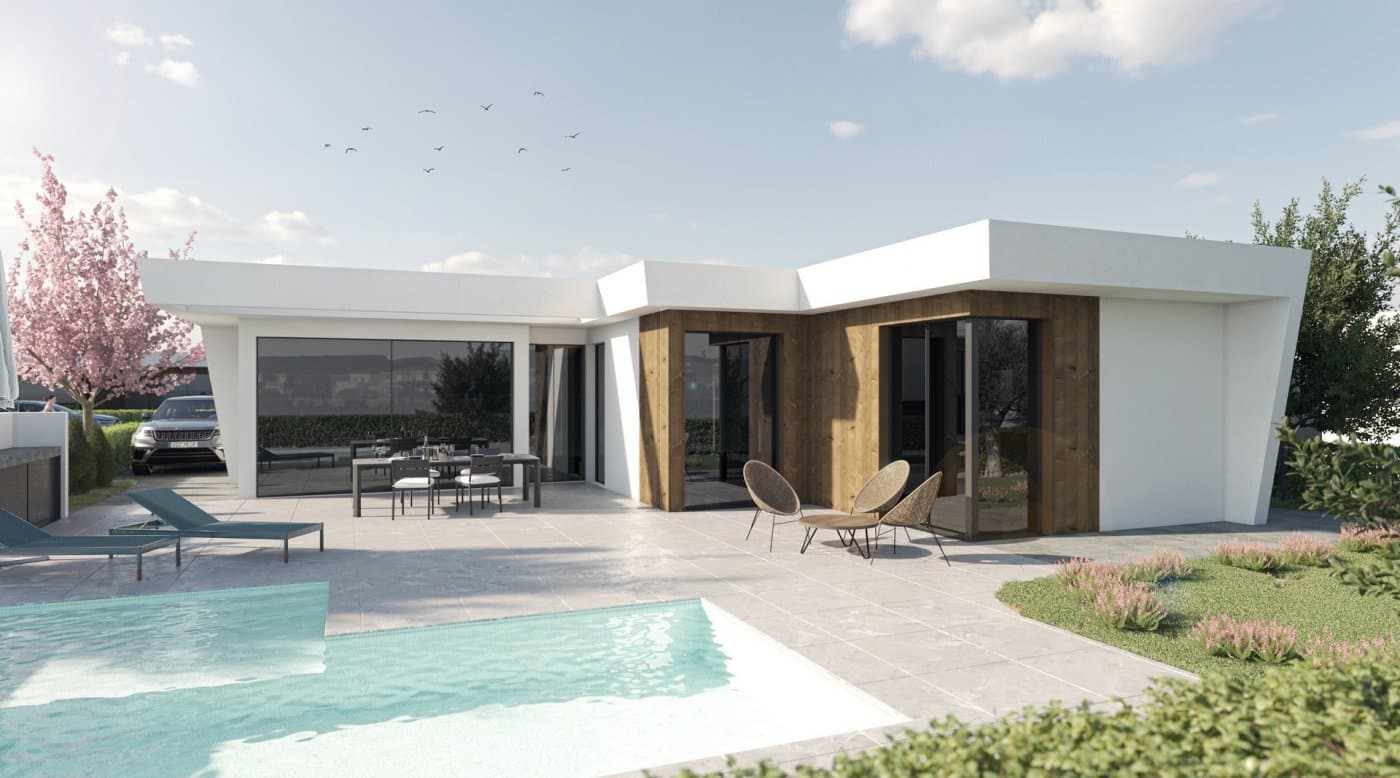 NEW BUILD VILLAS IN ALTAONA GOLF RESORT, MURCIA&#13;&#13; New Build residencial of beautiful villas in Altaona Golf resort, Murcia.&#13;&#13; Located in a privileged environment where we can live quietly, in contact with nature and the mountains, we achieve quality of life, fresh air and open spaces.&#13;&#13; You have 5 models to choose. Villas build on the plots from 320 m2 with 3 bedrooms, 2 bathrooms and a private pool with multiple options where quality is our highest and where we integrate the exterior with the interior of the living place.&#13;&#13; Exclusive New Build residential located in Altaona Golf just 15 minutes by car from the center of Murcia capital and 20 minutes from the beaches you can enjoy the tranquility and security offered by the Golf Course that has 18 holes and the comfort to live close to all services.&#13;&#13; Murcias airport Corvera only 15 minutes drive away.&#13;