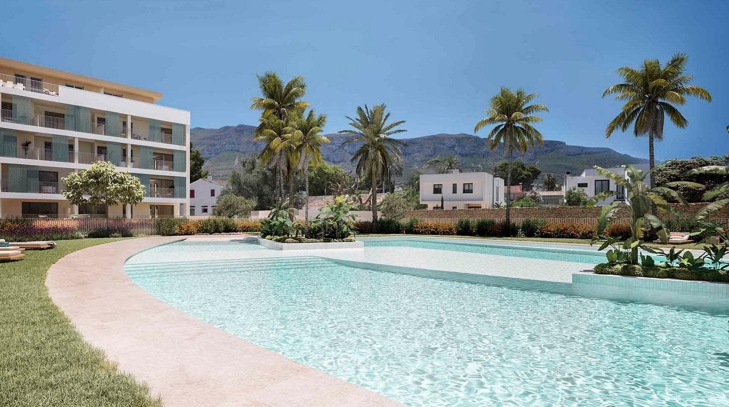 NEW BUILD RESIDENTIAL COMPLEX IN DENIA

 New Build exclusive promotion with unbeatable qualities in Denia. 

 Residential complex of apartments and penthouses with 2, 3 and 4 bedrooms. 

 All typologies have a terrace. garage and storage room .

 Residential complex with swimming pool for an adults and pool for the kids, social premises and equipped gym are just some of the advantages of this development.

 Everything, one step away from the sea and with views of Denia and the wonderful Montgó massif.

 Denia is a popular seaside resort located on the Costa Blanca close the City of Alicante and overlooked by the Montgo mountain range.

 The town has one of the most important ports and marinas in the region with a large fishing fleet and ferry connections to Ibiza and Majorca, the port and marina have made Denia quite a prosperous town over the past 40 years.

 With an average temperature of 20-C Denia is an ideal holiday or all year living destination, an attractive resort with a captivating old town, fine restaurants, and glorious beaches stretching for many kilometres.

 Denia located 1hour from Alicante and Valencias airports.