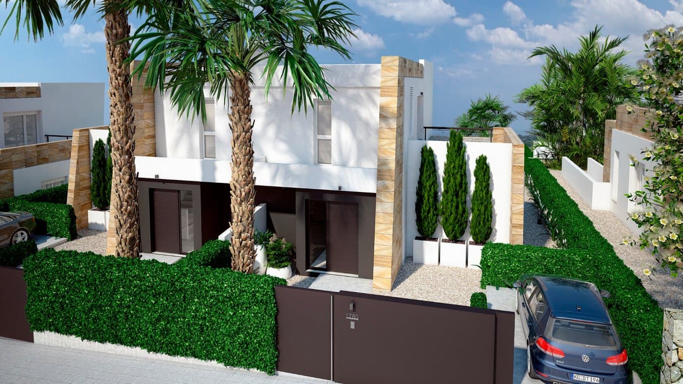 NEW BUILD RESIDENTIAL COMPLEX IN ALGORFA&#13;&#13; New Build residential complex of independent or semi-detached villas and apartments with amazing communal pool and green areas in La Finca Golf course, Algorfa.&#13;&#13; New Build semi-detached villas with 3 bedrooms, 2 bathrooms, a spacious lounge area with patio doors leading out into the garden, off road parking, an open plan fitted kitchen with dining area.&#13;&#13; Each property comes complete with private swimming pool.&#13;&#13; Residential complex located in La Finca Golf resort, in the municipality of Algorfa, in the Vega Baja area of the Costa Blanca South.&#13;&#13; Only 15 minutes drive from the sandy beaches of Guardamar del Segura, and only 35 minutes from Alicante airport.&#13;&#13; The larger towns of Almoradi, Benijófar and Ciudad Quesada are a short drive away.&#13;&#13; Torrevieja and Orihuela Costa, with their large shopping centres, are 15 minutes away.&#13;