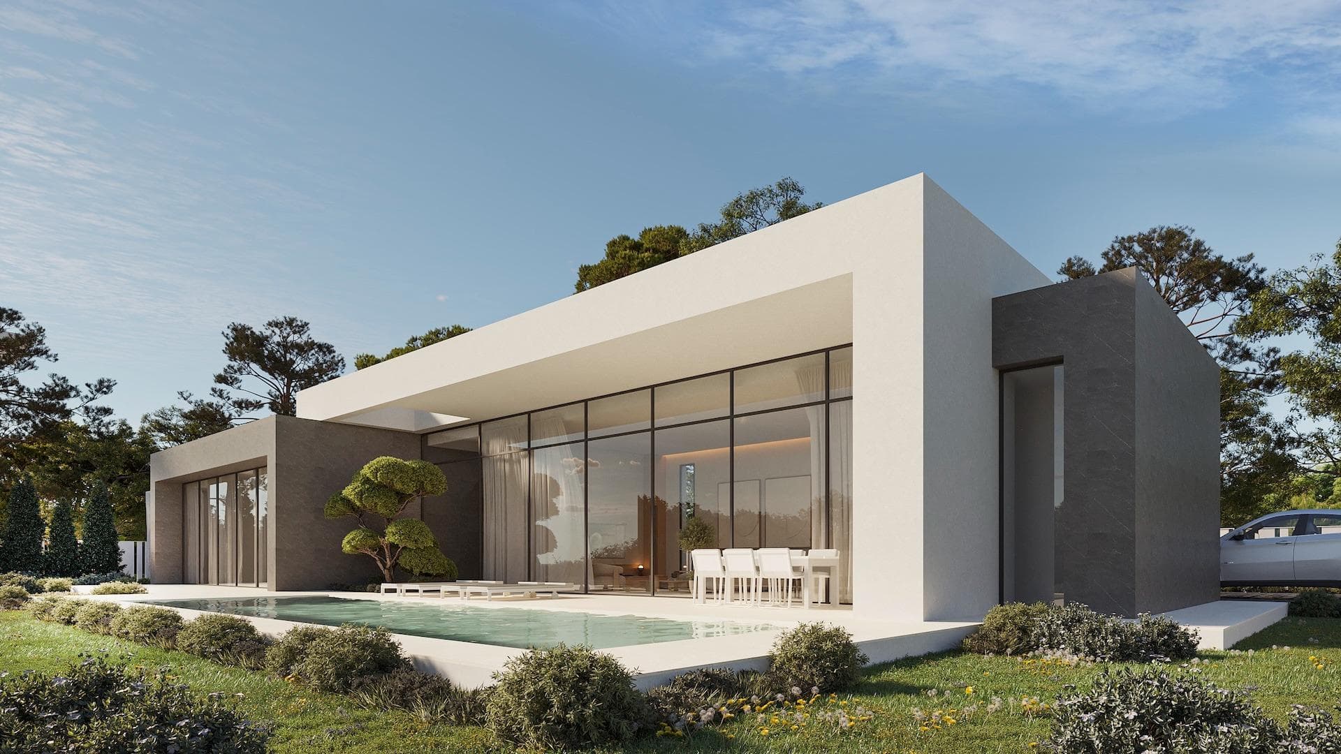 New Build Villa for Sale in Calpe – Modern Design Just 900m from the Beach&#13;&#13;Exclusive New Construction Villa in a Prime Residential Area of Calpe&#13;&#13;Located in one of the most sought-after residential zones of Calpe, this newly built villa offers the perfect combination of modern comfort, privacy, and excellent proximity to the town center and beaches. Just 900 meters from the sandy coastline and minutes from all essential services, this property sits on the outskirts of the town, providing a tranquil yet secure environment.&#13;&#13;Single-Level Living with Open Plan Layout&#13;&#13;Designed for practicality and ease, the villa is distributed across a single floor, making it ideal for both families and retirees. The entrance leads into a bright hallway, opening up to a spacious open-plan living and dining area with a modern kitchen featuring an island separate utility room. Large sliding doors connect the interior with a covered porch area complete with a built-in barbecue, an expansive terrace, and a private swimming pool of 52 m².&#13;&#13;Three Bedrooms and Four Bathrooms for Maximum Comfort&#13;&#13;The sleeping area is smartly arranged on the right wing of the home, consisting of:&#13;A master suite with walk-in wardrobe and en-suite bathroom&#13;A second bedroom with en-suite bathroom&#13;A third bedroom with access to a full bathroom in the hallway&#13;An additional bathroom with external access, designed to serve the pool area&#13;&#13;Luxury Finishes and Top-Quality Specifications&#13;This villa is built to the highest standards and includes:&#13;Underfloor heating and fully installed ducted air conditioning&#13;Smart home automation system (domotics)&#13;Alarm system for enhanced security&#13;High-end exterior carpentry with thermal break and motorized blinds in bedrooms&#13;Designer kitchen furniture with integrated appliances&#13;Landscaped garden with privacy-enhancing cypress hedges&#13;Private gated parking space for two vehicles&#13;&#13;Discover Calpe and its Surroundings&#13;&#13;Calpe is a coastal gem in Alicante's Marina Alta region, known for its blend of Valencian charm and modern amenities. The town is home to three beautiful sandy beaches, the iconic Peñón de Ifach rock, and two sailing clubs: Real Club Náutico de Calpe and Club Náutico Puerto Blanco.&#13;&#13;Distances to major points of interest:&#13;Beach: 0.9 km&#13;Calpe town center: 1.5 km&#13;Altea: 11 km&#13;Benidorm: 22 km&#13;Golf Ifach: 9 km&#13;Alicante Airport: 78 km (approx. 1 hour)&#13;Valencia Airport: 130 km (approx. 1.5 hours)&#13;&#13;Your Ideal Home in the Heart of the Costa Blanca&#13;&#13;Experience Mediterranean living at its finest. Contact us today to arrange a visit and make this beautiful villa in Calpe your next home.&#13;