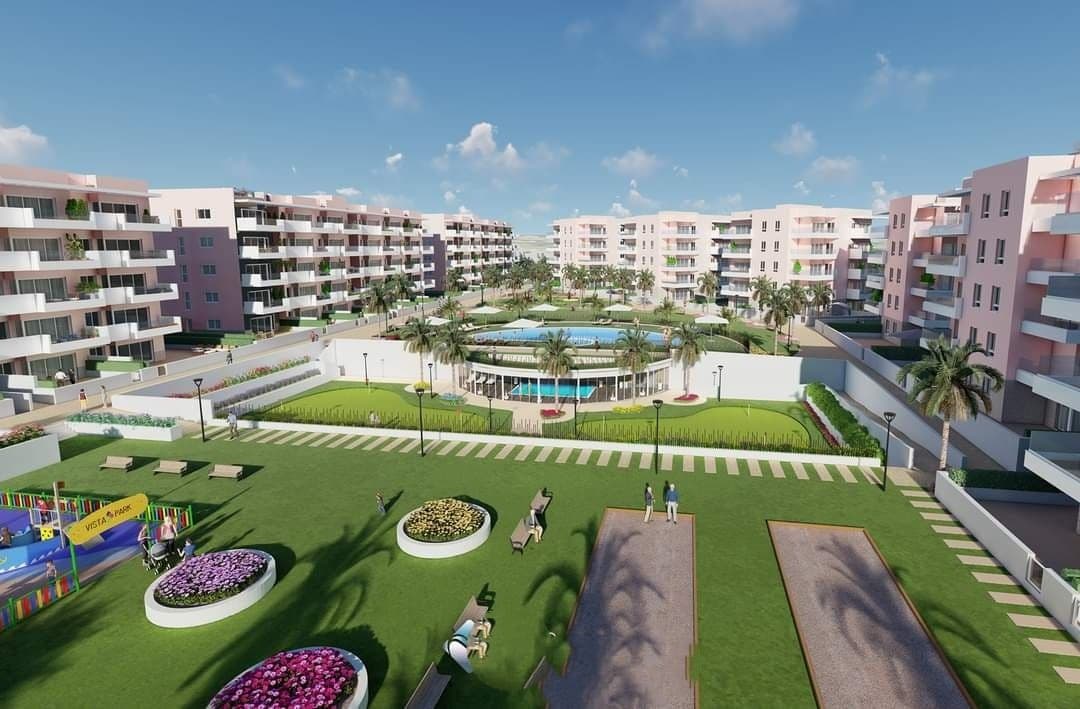 NEW BUILD RESIDENTIAL IN EL RASO, GUARDAMAR DEL SEGURA&#13;&#13;New Build residential complex of modern style apartment in El Raso, Guardamar del Segura!&#13;&#13;This apartments have 3 bedrooms, 2 bathrooms, open plan salon with kitchen, ground floor with private garden, middle floor with terrace and top floor with private solarium.&#13;&#13;Complex with swimming pool, green areas, golf greens, Spa, playground, bio-healthy machines and sports areas.&#13;&#13;Complex located in green area close to the salt lake, all amenities, walking distance to commercial centre, bars and restaurants.&#13;&#13;El Raso is a part of Guardamar del Segura.&#13;&#13;Guardamar del Segura is a town located on the Costa Blanca South. With its 11 kilometres of natural beach and its large pine forest.&#13;&#13;Guardamar del Segura has a large port with activities throughout the year, it has a large sports centre with paddle tennis, tennis, soccer and a large heated swimming pool that works all year round. It also has a library where there is free wifi and computers.&#13;&#13;Guardamar del Segura is only 20km away from the Alicante - Elche (El Altet) airport, where there are many flights every day with connections to the main European cities, due to the demand for tourists on the Costa Blanca.&#13;