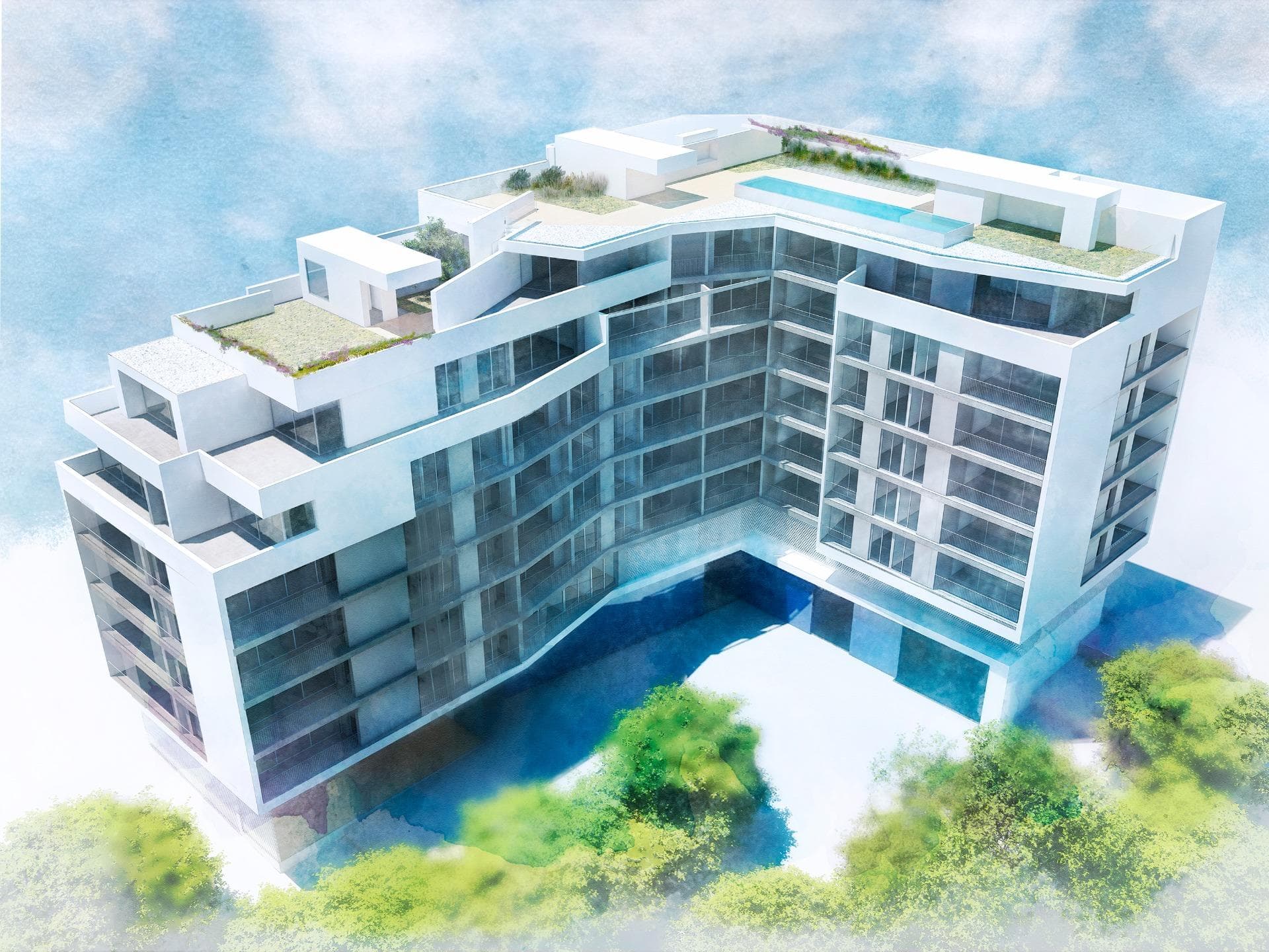 NEW BUILD APARTMENTS IN ALICANTE CITY

New Build development of 53 apartments in Alicante city.

Elegant design apartments with 2, 3 and 4 bedrooms with garage and storage room located10 minutes walk from the city centre. Everything you need within your reach.

This building has spectacular communal areas on the rooftop, unique in the city, with incredible panoramic view over the Mediterranean sea, you will enjoy a swimming pool, green areas, social space , gym and rooftop solarium with sunbathing areas. 

Located in the middle of the Costa Blanca, Alicante is one most important tourist destinations in the Spanish east coast. 

The many golf courses, along with the tranquil waters of the Mediterranean Sea, are part of the appeal of this beautiful harbour city, which sits at the foot of the Castle of Santa Barbara, a silent witness to the numerous civilisations to have settled here.

The coastline is, without a doubt, the favourite recreational spot for the people of Alicante. The Explanada de España promenade, located across from the port, is a lively boulevard dotted with terraces and pavement cafes.