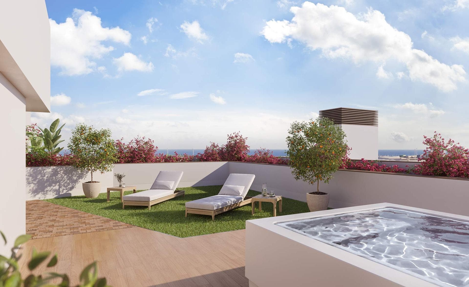 NEW BUILD APARTMENTS IN ALICANTE CITY

New Build development of 53 apartments in Alicante city.

Elegant design apartments with 2, 3 and 4 bedrooms with garage and storage room located10 minutes walk from the city centre. Everything you need within your reach.

This building has spectacular communal areas on the rooftop, unique in the city, with incredible panoramic view over the Mediterranean sea, you will enjoy a swimming pool, green areas, social space , gym and rooftop solarium with sunbathing areas. 

Located in the middle of the Costa Blanca, Alicante is one most important tourist destinations in the Spanish east coast. 

The many golf courses, along with the tranquil waters of the Mediterranean Sea, are part of the appeal of this beautiful harbour city, which sits at the foot of the Castle of Santa Barbara, a silent witness to the numerous civilisations to have settled here.

The coastline is, without a doubt, the favourite recreational spot for the people of Alicante. The Explanada de España promenade, located across from the port, is a lively boulevard dotted with terraces and pavement cafes.