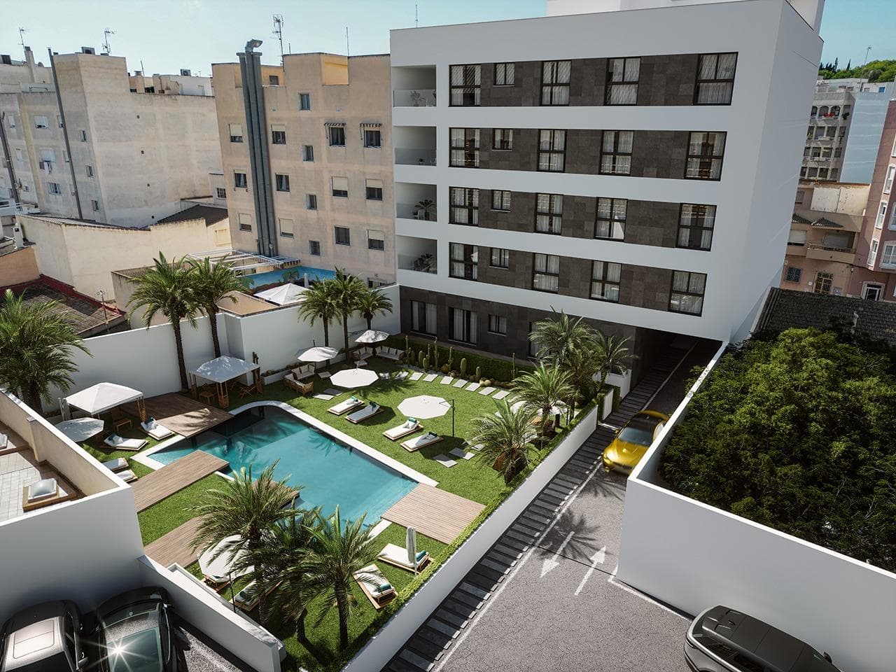 NEW BUILD RESIDENTIAL COMPLEX IN GUARDAMAR DEL SEGURA&#13;&#13;New Build residential complex located in the heart of Guardamar del Segura in a privileged location next to all services. &#13;&#13;Residential made up of a 2 and 3 bedrooms apartments and 3 bedrooms penthouses, all has an open plan kitchen with spacious living room, fitted wardrobes, terrace, storage rooms.&#13;&#13;A residential area with green areas and a community pool.&#13;&#13;An options parking spaces on the ground floor at an extra cost. &#13;&#13;Guardamar del Segura is a town located on the Costa Blanca South. With its 11 kilometers of natural beach and its large pine forest.&#13;&#13;Guardamar is a quiet town to live in, it has all the services throughout the year such as restaurants, bars, shops, banks, places for leisure, etc.&#13;&#13;Every Wednesday, in the central streets of the town, a market is organized where many people go to buy products such as food, clothing, furniture, animals, etc. It is a great claim and inhabitants of the surrounding town come to Guardamar every Wednesday to visit the market.&#13;&#13;Guardamar del Segura has a large port with activities throughout the year, it has a large sports centre with paddle tennis, tennis, soccer and a large heated swimming pool that works all year round. It also has a library where there is free wifi and computers.&#13;&#13;Guardamar del Segura is only 20km away from the Alicante - Elche (El Altet) airport, where there are many flights every day with connections to the main European cities, due to the demand for tourists on the Costa Blanca.&#13;