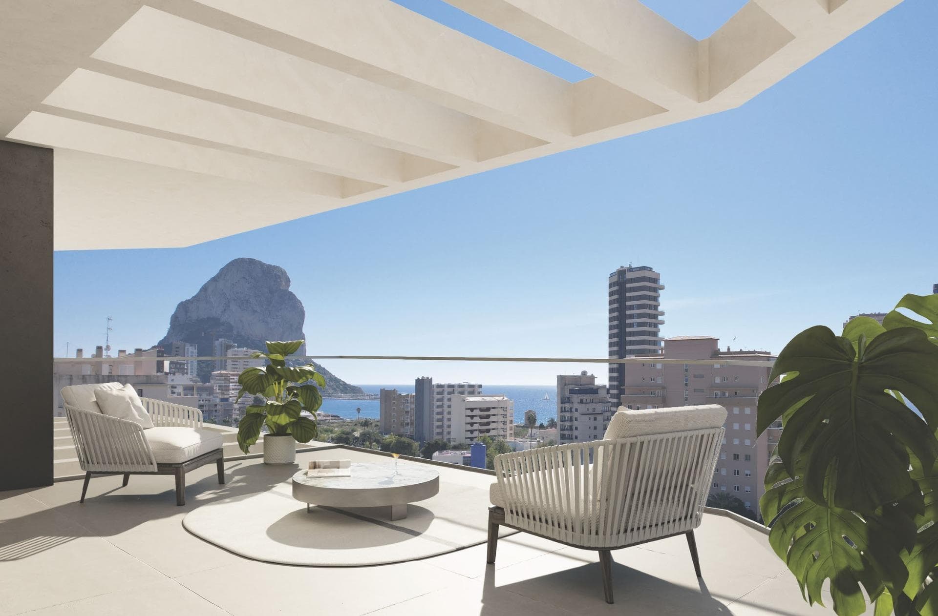 NEW BUILD APARTMENTS IN CALPENew Build residential complex of 2 and 3 bedrooms apartments with large terraces in Calpe.Two towers of 12 floors with beautiful apartments with views of the sea and the salt lake of Calpe.A light-filled house, in harmony with nature, with an open plan kitchen with living room, fitted wardrobes, spacious terraces and sea views.Each apartment has underground parking space.Large common area with 2 large swimming pools, one of them with a beach-type entrance, Sun lounger area with artificial grass, Children's play area, Paddle tennis court, Bicycle parking area, Garden areas.Calpe enjoys a privileged microclimate while the residential located just 200 metres from El Arenal Beach. An ideal spot to revel in the peace, quiet and blue of the sea. With your loved ones, check out everything it has to offer: underwater activities where you can discover the Mediterranean’s flora and fauna while practising all kinds of water sports at international schools.Calpe, one of the towns of La Marina Alta, lies on the northern coast of the province of Alicante, surrounded by the towns of Altea, Benidorm, Teulada-Moraira, Benissa.Calpe has a wonderful mixture of old Valencian culture and modern tourist facilities. It is a great base from which to explore the local area or enjoy the many local beaches.Calpe alone has three of the most beautiful sandy beaches on the coast.Calpe also has two Sailing Clubs: Real Club Náutico de Calpe and Club Náutico de Puerto Blanco.Fishing village of Calpe now transformed into a tourist magnet, the town sits in an ideal location, easily accessed by the A7 motorway and the N332 that runs from Valencia to Alicante; its approximately 1 hour drive from the airport at Alicante and 1,5 hours to Valencias airport.