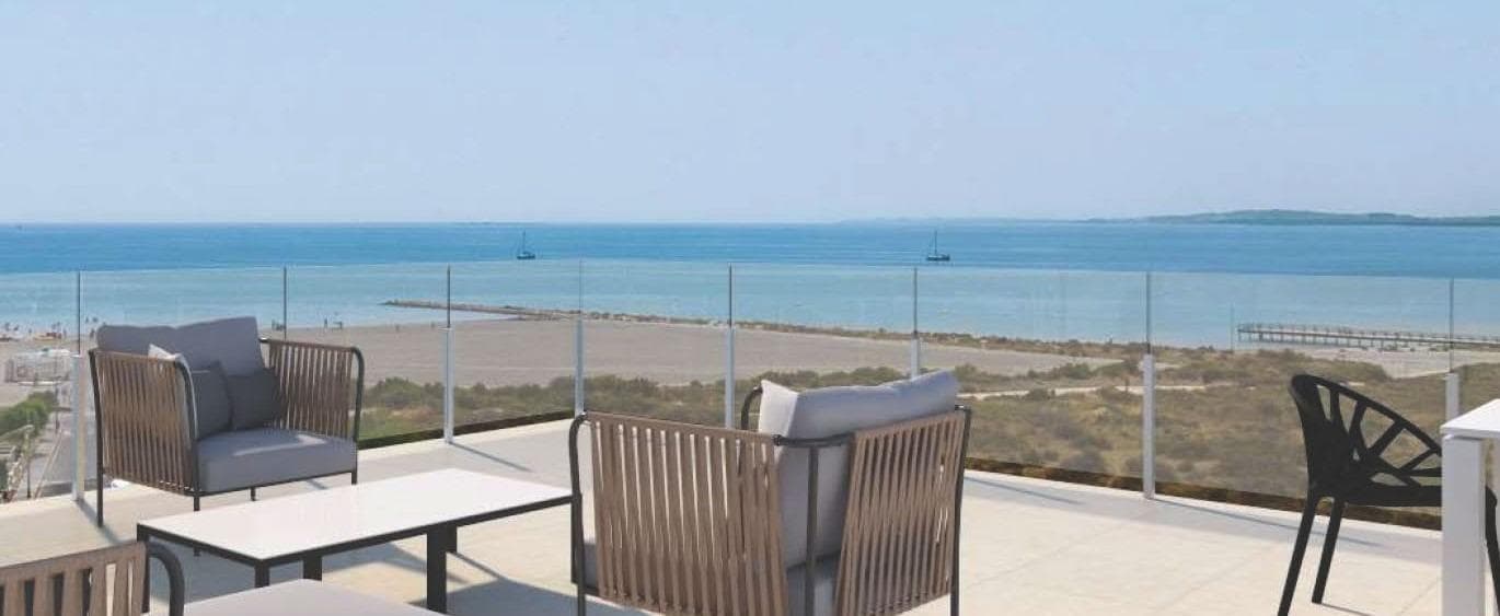 NEW BUILD RESIDENTIAL COMPLEX IN SANTA POLA&#13;&#13;Modern gated residential complex comprising 3 blocks of apartmwnts with large landscaped communal areas including a swimming pool with water beds, children's playground, pergola and bicycle parking.&#13;&#13;The residential has 3 and 2 bedrooms apartments, both types include 2 full bathrooms, open plan kitchen with living room, fitted wardrobes, terrace, parking space.&#13;&#13;They have a common garden , swimming pool with beach-type entrance, equipped with showers and a large wooden pergola. It has landscaped areas with palm trees and vegetation, all of which are illuminated. In the central part of the pool there is a shallower area where the water beds are located. &#13;&#13;The municipality of Santa Pola is located on the popular Costa Blanca on the Mediterranean, south of Alicante and in the Bajo Vinalopó region.&#13;&#13;The city is in an enviable geographical position, surrounded by natural landscapes and with a special microclimate, which offers a mild climate all year round. Its urban center is bounded by the Castle Fortress and the port to the east and west, and is bordered by the Santa Pola Salinas Natural Park and the Sierra and Cabo de Santa Pola, an ancient reef today characterized by its reef leafy pine trees.&#13;&#13;Santa Pola located 21 km. from Alicante, the provincial capital with excellent infrastructure and 15 km. away from the international Airport “Elche-Alicante”.&#13;