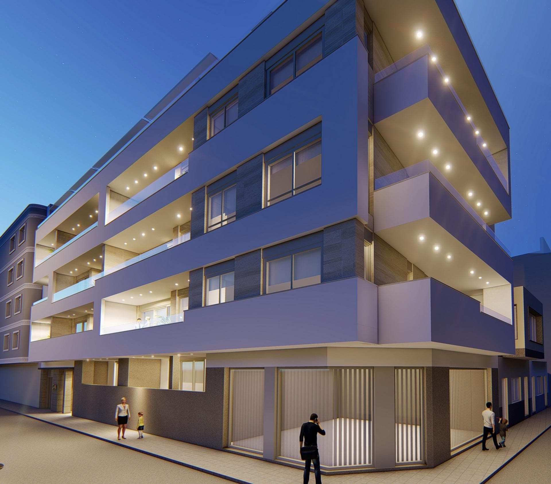 NEW BUILD RESIDENTIAL IN TORREVIEJA&#13;&#13;New Build residential just 5 minutes walk from Los Locos beach, in the centre of Torrevieja.&#13;&#13;This residential has 16 properties, with 1, 2 or 3 bedrooms and 1 and 2 bathrooms, all with terraces from 7m2 to 55m2, facing South or West, with community solarium, jacuzzi, chillaut area and sauna. &#13;An options underground parking space at an extra cost.&#13;&#13;Torrevieja is a Spanish town in the province of Alicante, on the Costa Blanca.&#13;It is known for its typically Mediterranean climate and coastline. It has boardwalks with resorts along its sandy beaches.&#13;&#13;The small Museum of the Sea and Salt houses exhibitions on the fishing and salt history of the city.&#13;&#13;In the interior, the Lagunas de La Mata-Torrevieja Natural Park has trails and two salty lagoons, one pink and the other green.&#13;&#13;Alicante airport located 40 minutes away and Murcia airport about 1 hour away.&#13;