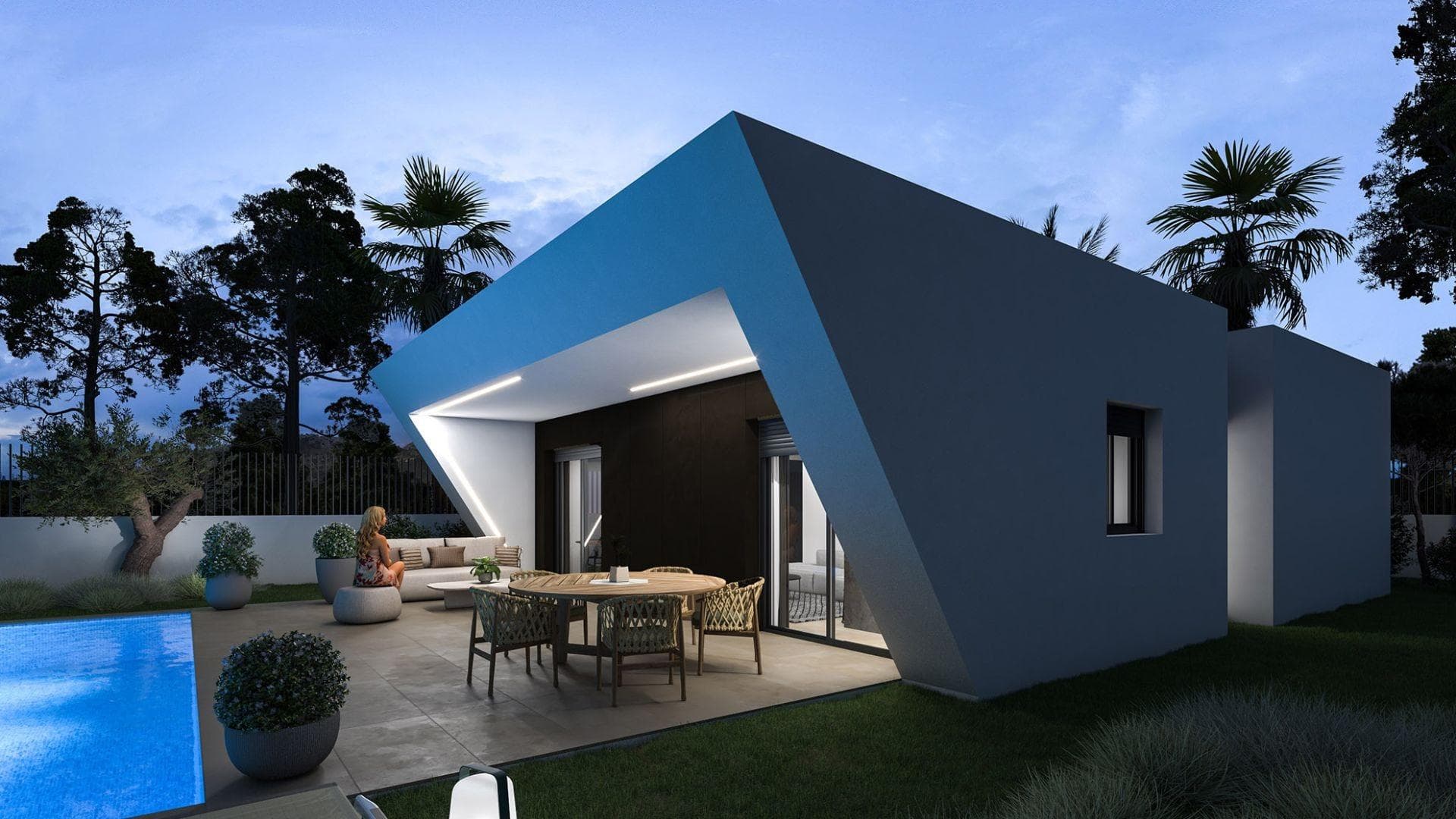 NEW BUILD VILLAS IN MONFORTE DEL CID&#13;&#13;New Build villas in Monforte del Cid, with the golf course just 3 minutes from home and right next to the cities of Alicante and Elche, where you will find a wide range of culture, gastronomy, entertainment and course coast. &#13;The golden sand beaches of the Mediterranean just a step away from your new home, a space where you can enjoy days of sun and sea at any time.&#13;Villas located 3 minutes from the sports center of the Alenda Golf golf course, making it the perfect location to enjoy the peace of a quiet urbanization but have all the services next to the house (Just 12 minutes away from Alicante-Elche Airport). The urbanization is a community that brings together the best of modern life and the tranquility of the natural environment (No community fees).&#13;Discover the elegance and comfort of this beautiful independent villa of 108m2 or 128m2 (possibility of two home sizes), designed to offer you an exceptional lifestyle, all on the ground floor. &#13;Located in the prestigious Urbanization, this property gives you a unique and quality living experience. On plots from 618m2, providing you with ample space to enjoy both indoors and outdoors.&#13;Enjoy the privacy offered by this independent villa, where you can relax in your own garden, create an oasis of tranquility, or even add a swimming pool to enjoy the warm summer days.&#13;&#13;The house is distributed in two large areas:&#13;Day area: Where we find a spacious living-dining room with an open office-type kitchen (kitchen furniture included) that connects with the large modern porch through its two large windows, giving way to the outdoor garden area and why no… to the pool. Light floods every corner thanks to the large windows in the living room, which open to the porch, a modern and functional space that invites you to enjoy the outdoors to the fullest. Imagine spending afternoons with family and friends, surrounded by a serene and natural environment. As an extra space, it has a &#13;laundry area strategically placed in the distribution of the home where it will be very easily accessible from any point in the home.&#13;Night or rest area: In this area we find 3 bedrooms. The master bedroom has a large dressing room and en-suite bathroom. In addition, a second bathroom to serve the rest of the bedrooms and housing.&#13;&#13;Here you will not only find a residential community, but a place where nature and elegance intertwine to provide you with an unmatched lifestyle. Whether to establish your permanent residence, to enjoy a vacation home or if you want to invest in your future, this villa is perfect for you.&#13;&#13;&#13;Private urbanisation close to the main cities of the province of Alicante, 15 minutes drive from Elche and Alicante, as well as the airport and the best beaches.&#13;Development is located in a peaceful setting close to the Alenda Golf Course in Monforte del Cid.&#13;