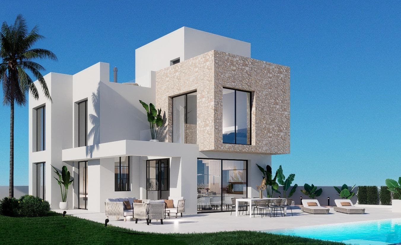 NEW BUILD VILLAS IN FINESTRAT&#13;&#13;New Build villas located in Balcon de Finestrat.&#13;&#13;New Build deverlopment of 15 totally independent luxury villas in a unique setting close to the best beaches of the Mediterranean and all services.&#13;&#13;Villas build over 2 floors and has 3 bedrooms, 3 bathrooms, open plan kitchen with lounge, build-in wardrobes, private solarium, garden with the pool and parking space for 2 cars.&#13;&#13;An optional basement and lift at an extra cost.&#13;&#13;Villas located close to 2 golf courses, theme parks, a large shopping centre and a few minutes from the beaches of Benidorm.&#13;&#13;Finestrat located in the Marina Baixa region of the Costa Blanca, close to neighbouring Benidorm and about 40 kilometres from the city of Alicante and the international airport.&#13;&#13;Benidorm is just a five-minute drive from the properties and offers all the services you would need including shops, bars, restaurants, supermarkets, banks, pharmacies and several private international schools.&#13;&#13;Close to the beaches of Levante, Poniente and Cala de Finestrat, with more than 6km in length that are among the best in Europe awarded by the European Union with Blue Flags.&#13;&#13;All leisure services such as the theme parks of Aqua Natura, Terra Mítica, Terra Natura, Aqualandia and Mundomar, Sierra Cortina and Villaitana Golf courses, hiking and climbing in Puig Campana an incomparable natural setting or enjoy of nautical sports.&#13;