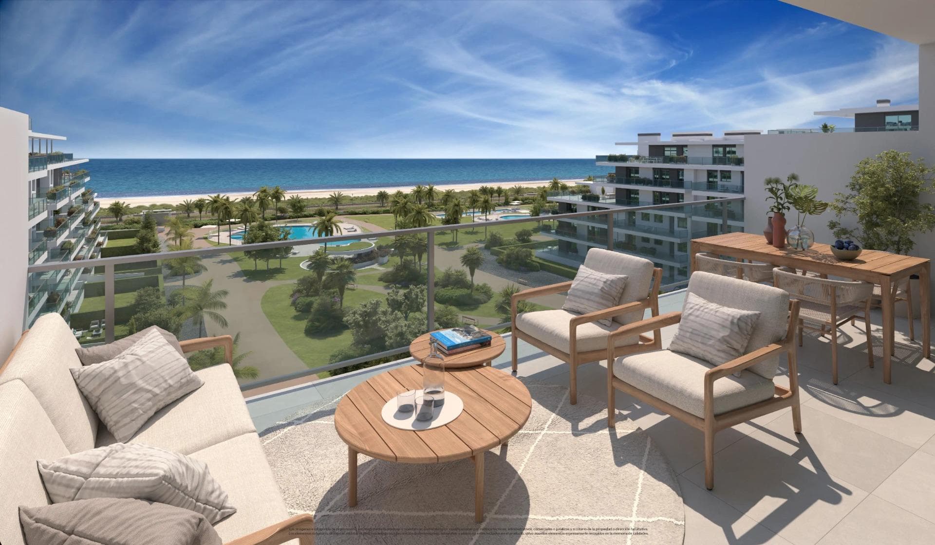 NEW BUILD RESIDENTIAL COMPLEX IN ALMERIMAR

New Build an exclusive development of apartments with 2 and 3 bedrooms adapted to your needs in a privileged area of Almerimar.

Modern apartments have incredible sea views, top quality finishes, large terraces and bright spaces, as well as extraordinary communal areas that have a concierge and security service, swimming pools of various sizes, a solarium area, gym, garage, storage room and extensive garden areas from where you can hear the sound of the waves of the sea.

New Build residential complex with impressive panoramic views over the Mediterranean located next to the promenade, which runs along the beach of Almerimar, where you can relax. 

Complex is very close to all the services you need on a day-to-day basis, such as supermarkets, banks, exclusive schools and much more. In addition, if you like to practice your swing without going too far from home, the 27 holes of the Almerimar golf course are just 3 minutes away. If you prefer to sail, just 5 minutes away by car you have the marina at your disposal. 
Complex also offers a connection in less than 2 hours with Malaga, Sierra Nevada and the airports of Malaga, Almeria and Granada.