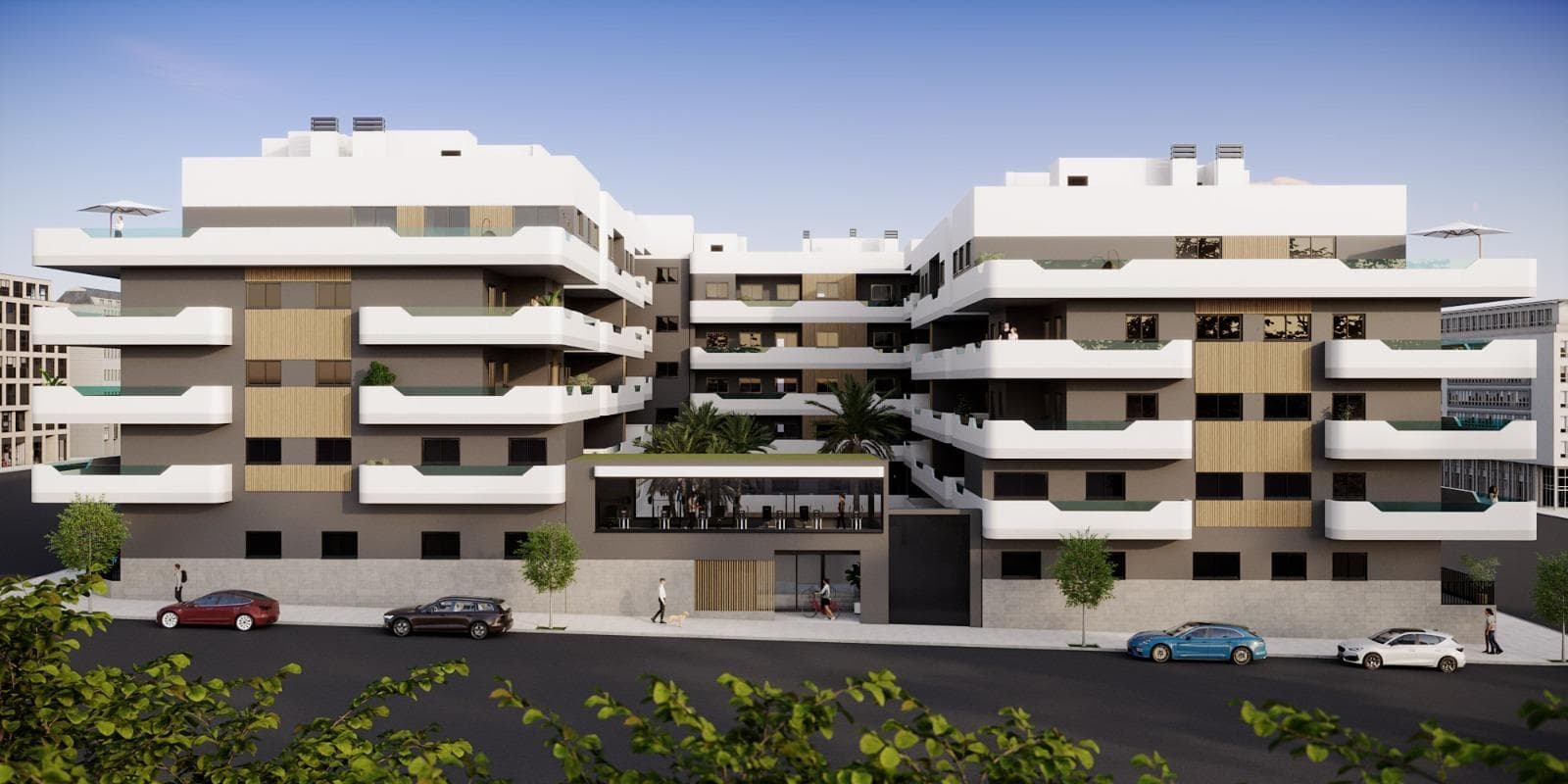 NEW BUILD RESIDENTIAL COMPLEX IN SANTA POLA&#13;&#13;New Build modern gated residential complex consisting of 1, 2 and 3 bedroom apartments and penthouses with 2 complete bathrooms. The complex consists of 4 staircases of flats with spacious landscaped communal areas, including swimming pool, relaxation area and gymnasium. &#13;All properties have been carefully designed to provide you with an exceptional living experience, with high quality finishes and a modern style. Enjoy the spacious terraces, where you can relax, enjoy al fresco dining and watch the most spectacular sunsets.&#13;&#13;The location is simply unbeatable: next to the centre of Santa Pola and the palm grove, and only a few minutes from the promenade, you will be close to a wide range of restaurants, bars and supermarkets. &#13;Excellent connection with the national road 332, which connects all the southern Costa Blanca, and with the airport in only 15 minutes.&#13;&#13;