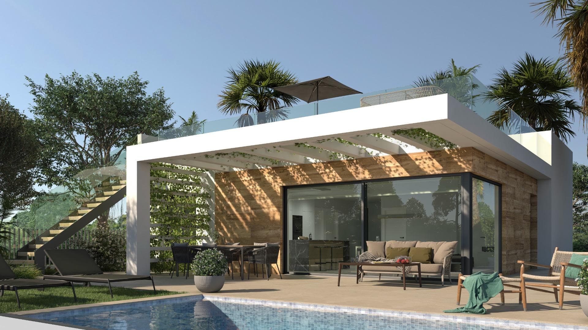 NEW BUILD RESIDENTIAL COMPLEX NEAR LA SERENA GOLF, LOS ALCAZARES&#13;&#13;20 detached villas within a front line golf complex.&#13;&#13;The villas have 3 bedrooms and 3 bathrooms, basement with garage and storage room, private swimming pool and private solarium.&#13;&#13;Residential located in a frontline of the prestigious golf course “La Serena Golf”. This golf course is well renowned for its lakes and vegetation that interweave with the golf course. The water and lakes are present in 16 of the 18 holes, but all the course is designed to offer the golfer different strategies in each hole. Another aspect that makes this golf course unique is that it’s connected by walking to the city centre, something impossible to find in other golf locations that allow us to enjoy the calm and the beauty of the area without refusing the access to the services that Los Alcázares offers.&#13;&#13;Los Alcázares an exceptional area on the Costa Cálida at only 25 minutes from Murcia airport and 55 min from Alicante airport. The area is connected through highway with the cities of Cartagena, Murcia and Alicante and the rest of the beaches of the Costa Cálida and the Costa Blanca.&#13;&#13;