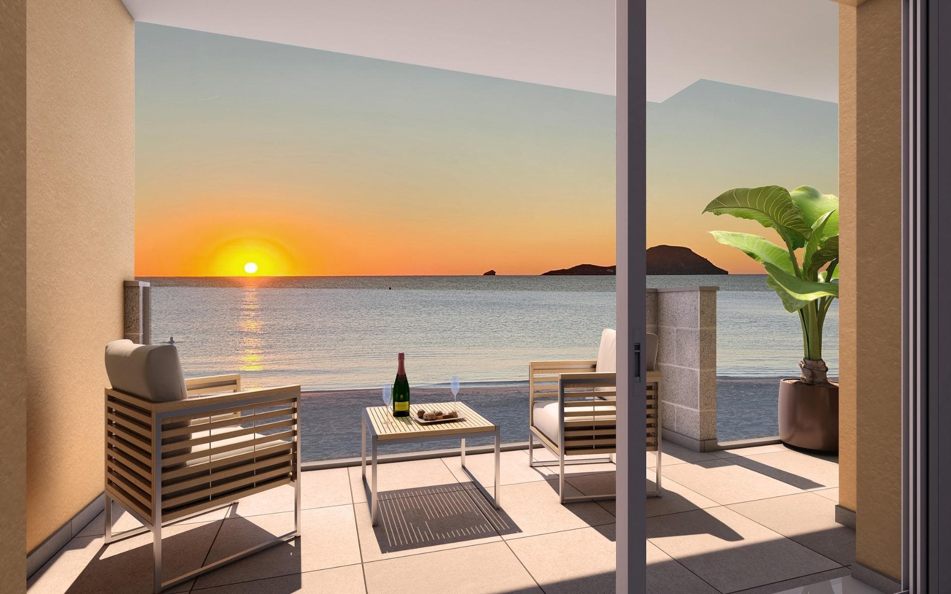 NEW BUILD RESIDENTIAL COMPLEX IN LA MANGA &#13;&#13;New Build residential complex is located in a unique and special place, between two seas, in a privileged location and with all the services you may need at your fingertips in the Region of Murcia, beautiful coastline with the beaches of transparent and shallow waters.&#13;At this residential complex apartments have been designed to make the most of every last corner of the property, as well as the&#13;the choice of materials and the design of the homes.&#13;Live a world of sensations and pleasurable moments with all the&#13;services and activities that you desire at your fingertips.&#13;&#13;Installations - Air conditioning:&#13;Air conditioning system by ducts, for hot and cold, throughout the house (except in distributors and bathrooms) and operated by central console.&#13;&#13;Electrical appliances:&#13;Stainless steel oven.&#13;Black ceramic hob with three burners.&#13;Stainless steel refrigerator.&#13;Extractor hood integrated in furniture.&#13;Integrated dishwasher.&#13;&#13;Common areas:&#13;Access to the building via white PVC door and double glazing with air chamber.&#13;Entrance halls and stair treads specially decorated with national marble.&#13;White thermo-lacquered aluminium handrail on interior staircases.&#13;Lighting by presence detection in basement and interior common areas.&#13;White motorised sectional garage access door. &#13;Stainless steel urbanisation railings.&#13;Video door entry system.&#13;Satellite dish with European channels.&#13;Swimming pool with landscaped solarium.&#13;&#13;La Manga del Mar Menor is a natural strip of land surrounded by two seas, the Mar Menor and the Mediterranean Sea. To this rarity you can add the multiple leisure and free time options, restaurants, supermarkets, medical censers, pharmacies, nautical sports censers, golf courses.&#13;La Manga is located on the north coast of the Costa Calida and is a popular holiday destination for tourists. The narrow land strip separating the warm lagoon and the colder sea has a unique microclimate. It's one of the most exotic areas in Spain.&#13;Corvera airport is about 1 hour drive away and Alicante airport about 2 hours away.&#13;