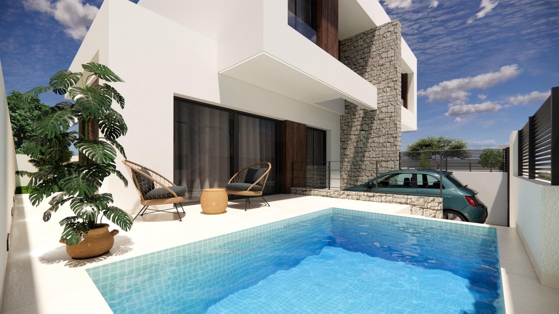 New Build Semi detached villas in Dolores&#13;&#13;This modern residential development in Dolores features newly built semi detached villas. Designed with contemporary style and comfort in mind, each home is spread over two floors, offering 3 bedrooms and 3 bathrooms. The open-plan kitchen seamlessly connects with the living room, which leads directly to a private terrace and garden. Every home also comes with its own private pool and parking space.&#13;&#13;High-Quality Finishes and Modern Amenities&#13;&#13;These homes are constructed using high-quality materials and finishes. Exterior carpentry is made of aluminum with thermal break, and the bathrooms feature glass shower enclosures. LED lighting is installed throughout the property, ensuring energy efficiency and a modern ambiance. These features combine to create a comfortable, stylish living environment for you and your family.&#13;&#13;Prime Location Near Daily Services&#13;&#13;Located on the outskirts of the charming town of Dolores, these homes are just a short walk from essential day-to-day services, including shops, restaurants, and local amenities. Dolores is part of the Vega Baja del Segura region, in the southern part of Alicante province, known for its agricultural landscapes and relaxed pace of life.&#13;&#13;Close to Key Points of Interest&#13;&#13;La Marina Beach: 10 km&#13;Guardamar Beach: 10 km&#13;Alicante Airport: 30 km&#13;Murcia-Corvera Airport: 60 km&#13;Golf Courses: 15 km&#13;Shopping Centers: 12 km&#13;&#13;Perfect for Enjoying the Costa Blanca Lifestyle&#13;&#13;With the Mediterranean climate, beautiful beaches just a short drive away, and several golf courses nearby, this development offers the ideal balance of relaxation and leisure. Whether you're looking for a holiday home or a permanent residence, these new build homes in Dolores provide modern living in a serene, well-connected location.&#13;