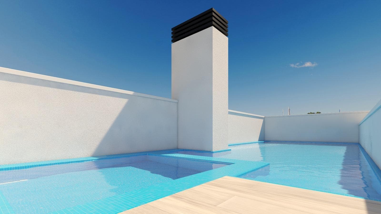 New Build Apartments in Torrevieja, Just 150m from Playa del Cura&#13;&#13;Prime Location in Torrevieja, Close to Beaches and Amenities&#13;&#13;Experience coastal living at its best with these brand-new apartments and penthouses in Torrevieja, located a mere 150 meters from Playa del Cura. These exclusive residences are nestled in a vibrant neighborhood with all essential amenities within reach, including shops, restaurants, and cafes. Perfectly positioned on Spain’s Costa Blanca, Torrevieja offers residents a Mediterranean climate and relaxed lifestyle with easy access to both Alicante Airport (45 km) and Murcia Airport (65 km).&#13;&#13;Modern Design with Spacious Layouts and Quality Finishes&#13;&#13;This new residential complex consists of 12 luxurious apartments and penthouses, offering 2 and 3-bedroom units designed for modern comfort. Each unit features an open-plan American-style kitchen that seamlessly flows into the living room, creating an ideal space for relaxation and entertainment. Bedrooms include fitted wardrobes with drawers, while bathrooms boast underfloor heating, high-quality fixtures, and shower enclosures. Large, double-glazed windows with thermal and acoustic insulation provide a quiet, temperature-controlled living environment, ensuring your home is a peaceful retreat.&#13;&#13;Premium Exterior and Energy-Efficient Features&#13;&#13;Built with energy efficiency in mind, these apartments come with high-quality aluminum exterior carpentry with thermal break technology and automatic motorized shutters. Each unit is pre-installed for climate control through ducted air conditioning and heating, ensuring year-round comfort. For added security, all entrance doors are armored with secure locks, and interior doors are finished in white lacquer. Additionally, each unit is fitted with an energy-saving aerothermal system for hot water, which significantly reduces energy consumption.&#13;&#13;Exclusive Rooftop Solarium with Pool&#13;&#13;Residents of this modern complex can enjoy exclusive access to a beautiful rooftop solarium with a communal swimming pool, ideal for soaking up the sun and enjoying panoramic views of Torrevieja. The building’s rooftop offers a serene escape and is the perfect place to relax with family or friends.&#13;&#13;Living in Torrevieja: A Blend of Culture and Nature&#13;&#13;Torrevieja is known for its scenic coastline, beautiful beaches, and unique salt lagoons. The town’s popular seafront promenades and the charming Museo del Mar y de la Sal reflect its fishing and salt-mining history. Just a short drive away, the Natural Park of Las Lagunas de La Mata-Torrevieja offers picturesque trails and two stunning saltwater lagoons, one pink and one green, for nature enthusiasts to explore.&#13;&#13;Start Your Coastal Life Today&#13;&#13;Don’t miss the chance to own a stylish new home in this exceptional location. Contact us today to schedule a viewing and discover everything these exclusive apartments in Torrevieja have to offer!&#13;