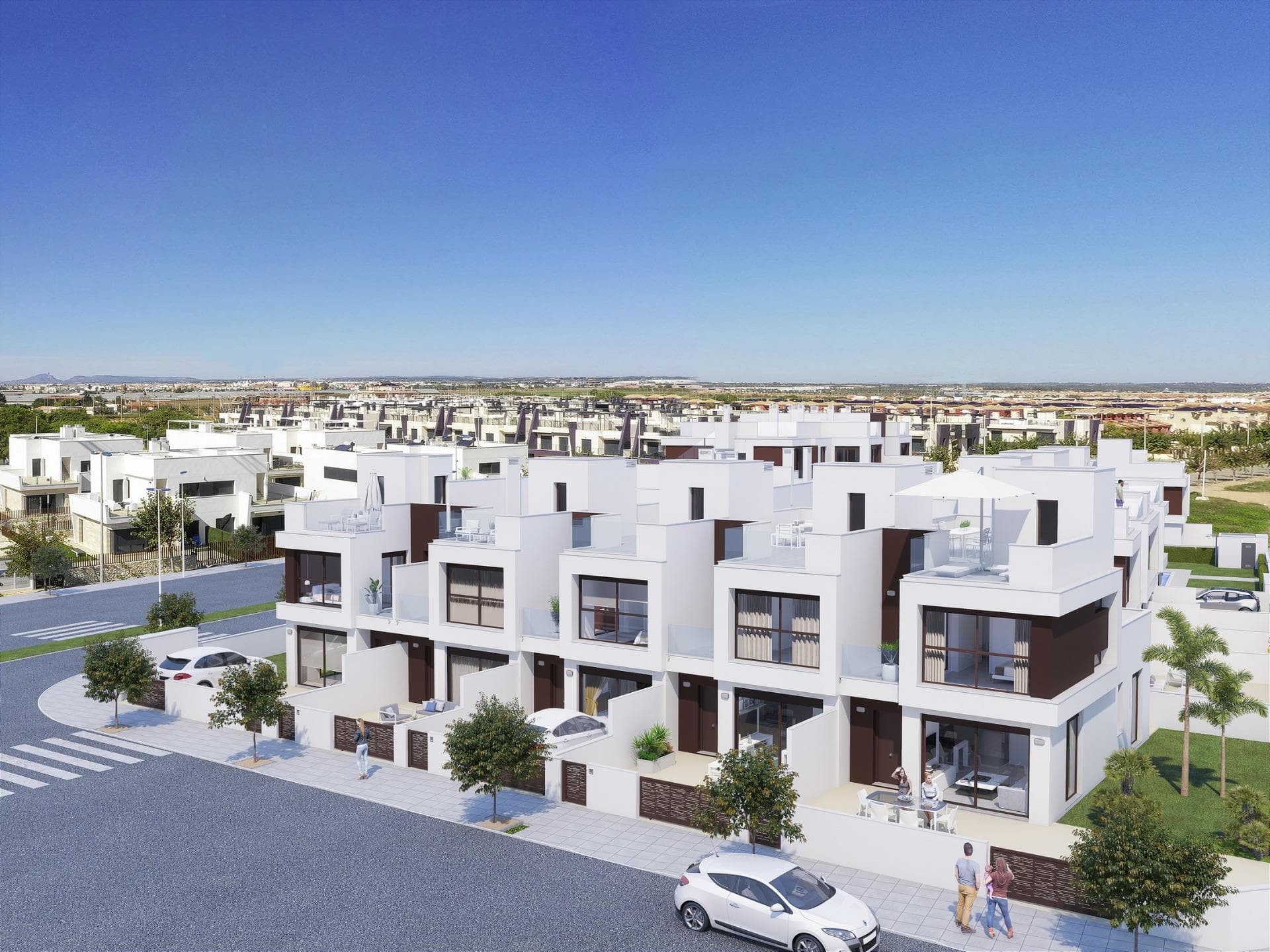 New Construction Residences Just 200 Meters from Las Higuericas Beach&#13;&#13;Modern Homes in Torre de la Horadada&#13;Located in the picturesque coastal town of Torre de la Horadada, this new development is perfectly positioned just 200 meters from the stunning Las Higuericas Beach. Offering modern duplexes, ground-floor bungalows with private gardens, top-floor bungalows with solariums, and elegant apartments, this community blends contemporary design with a touch of exclusivity. Homes are available in 2- and 3-bedroom layouts, catering to various lifestyle needs.&#13;&#13;Exceptional Community Amenities&#13;Every residence comes equipped with a private parking space, spacious terraces, landscaped green areas, and access to a communal swimming pool. Thoughtfully designed to enhance comfort and convenience, these homes offer a perfect setting for relaxation and enjoyment.&#13;&#13;Premium Features for Maximum Comfort&#13;Each property includes:&#13;Motorized blinds in all rooms.&#13;Reinforced front doors for added security.&#13;Underfloor heating in bathrooms.&#13;Bathroom furniture and shower screens.&#13;Exterior lighting for terraces and gardens.&#13;Appliances included: extractor hood, ceramic hob, oven, refrigerator, dishwasher, microwave, and washing machine.&#13;Additionally, the ground-floor bungalows and solariums feature hot and cold water showers, while all homes benefit from an energy-efficient aerothermal system for hot water.&#13;&#13;Prime Location in Torre de la Horadada&#13;This development is situated in a vibrant yet peaceful area, with easy access to essential amenities and attractions:&#13;Las Higuericas Beach: Just 200 meters away.&#13;Murcia Airport: Approximately 30 km.&#13;Lo Romero Golf Course: Only 10 km.&#13;Dos Mares Shopping Center: 11 km.&#13;Port of San Pedro del Pinatar: 8 km.&#13;&#13;Enjoy a unique coastal lifestyle, combining beautiful beaches, dining options, and leisure activities within close proximity.&#13;&#13;Your Dream Home Awaits&#13;Don’t miss the opportunity to own a modern, well-equipped home in one of the Costa Blanca’s most desirable locations. Contact us today to learn more or to schedule a visit!&#13;