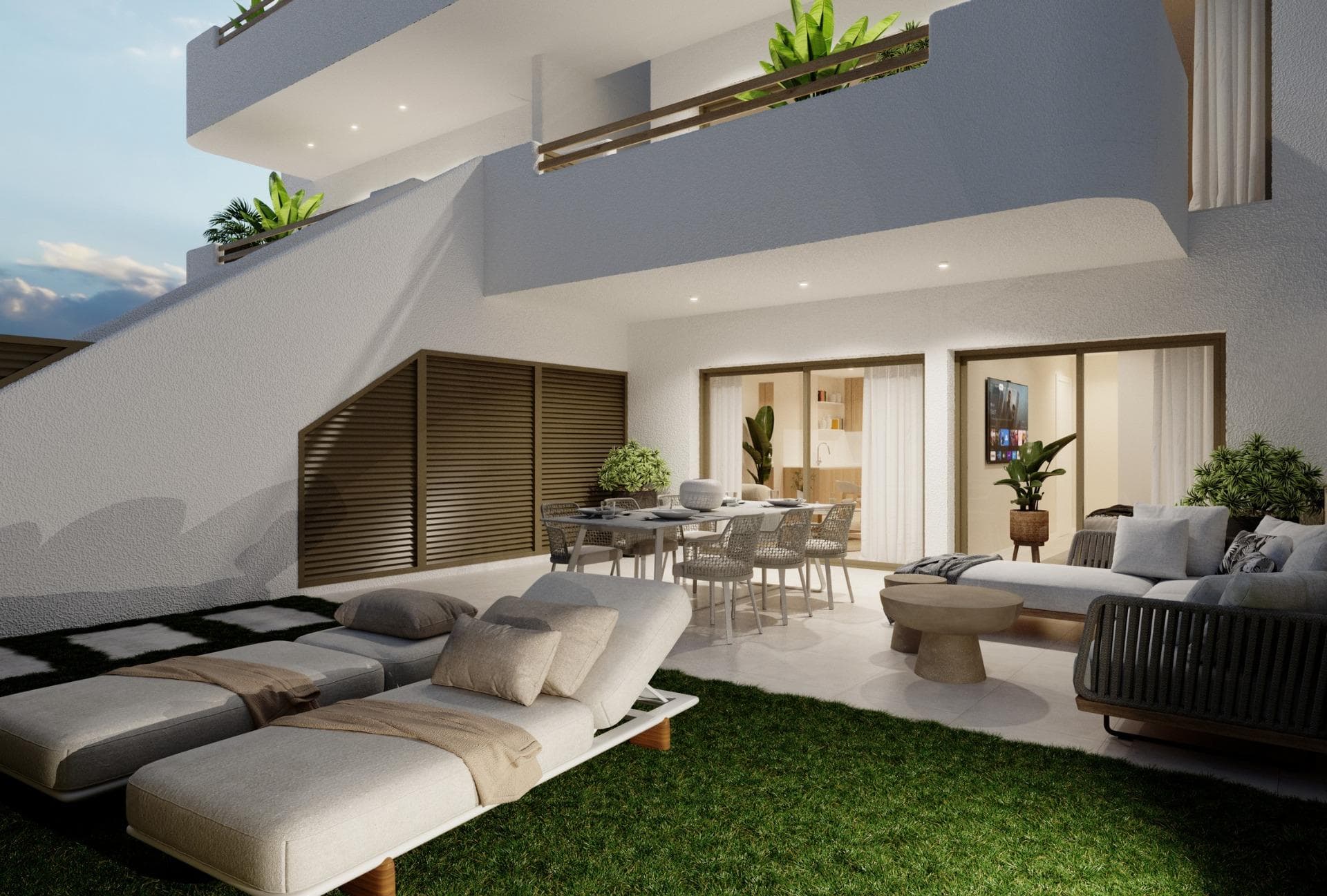 New Build Bungalows in San Pedro del Pinatar – Modern Living by the Sea&#13;&#13;Exclusive Residential Complex with Modern Bungalows&#13;Discover this new residential complex of 8 modern bungalows in San Pedro del Pinatar, one of the most desirable locations on the Costa Cálida. These contemporary homes offer 3 bedrooms, 2 bathrooms, an open-plan kitchen with a spacious living area, built-in wardrobes, and a private terrace.&#13;&#13;You can choose between:&#13;Ground floor bungalows with a private garden and on-plot parking.&#13;Top floor bungalows with a private solarium, perfect for enjoying the Mediterranean climate.&#13;&#13;High-Quality Features in Every Home&#13;Each bungalow includes top-tier finishes and modern features for maximum comfort:&#13;Air conditioning unit included.&#13;Aerothermal system for energy-efficient hot water production.&#13;Fully fitted kitchen with BOSCH appliances.&#13;Fully equipped bathrooms with furniture, mirrors, shower screens, and electric underfloor heating.&#13;Electric shutters on all windows.&#13;LED lighting throughout the interior and exterior of the property.&#13;&#13;Additional features for top-floor bungalows:&#13;Aluminum pergola for shade and style.&#13;Outdoor summer kitchen, perfect for entertaining.&#13;Private parking space and storage room for bicycles.&#13;&#13;Community Amenities&#13;Residents of this exclusive complex will enjoy:&#13;A beautifully landscaped communal area.&#13;A community swimming pool to relax and refresh.&#13;&#13;Prime Location in San Pedro del Pinatar&#13;San Pedro del Pinatar is a privileged coastal town, located between the Mar Menor and the Mediterranean Sea. It is well known for its beaches, natural mud baths, and excellent nautical facilities, including marinas and yacht clubs. The area is a paradise for water sports enthusiasts and offers a relaxed Mediterranean lifestyle with all essential services nearby.&#13;&#13;San Pedro del Pinatar boasts an established year-round community, with access to sports facilities, an indoor swimming pool, and a vibrant social scene, thanks to the region’s mild winter climate. The famous Lo Pagán area has grown significantly, offering a full range of amenities, shops, restaurants, and entertainment options.&#13;&#13;Distances to Key Points of Interest&#13;Dos Mares Shopping Center – 5 minutes.&#13;Mar Menor Beaches – 10 minutes.&#13;Murcia-Corvera Airport – 30 minutes.&#13;Alicante Airport – 1 hour.&#13;&#13;Invest in Quality &amp; Lifestyle&#13;These modern bungalows offer an exceptional opportunity to own a home in one of the most sought-after areas of the Costa Cálida. Whether as a holiday retreat, investment, or permanent residence, this is your chance to embrace the Mediterranean lifestyle.&#13;&#13;Contact us today to schedule a visit and secure your dream home in San Pedro del Pinatar!&#13;