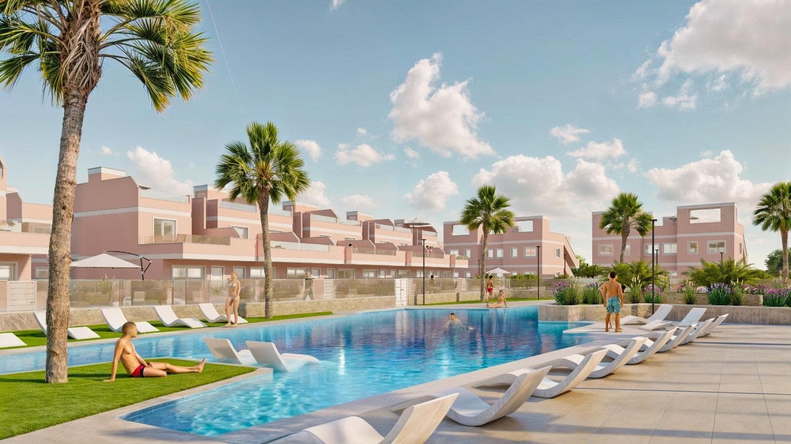 Exclusive New Development in Pilar de la Horadada, Costa Blanca, Spain&#13;&#13;Modern Homes Close to the Sea&#13;Discover this new residential complex in Pilar de la Horadada, a privileged location on the Costa Blanca. Only 2 km from the beach, this project offers a wide variety of 3 bedroom, 2 bathroom properties, with private parking included in the price.&#13;&#13;The development has spacious communal areas, including a communal swimming pool, landscaped gardens and a children's play area, ideal for the whole family to enjoy.&#13;&#13;Different Typologies to suit your Lifestyle&#13;This development offers various housing options:&#13;&#13;Ground floor apartments with private gardens.&#13;Middle floor flats with large terraces.&#13;Penthouses with private solarium.&#13;Ground floor bungalows with private garden.&#13;Top floor bungalows with private garden and solarium.&#13;Townhouses and semi-detached houses with garden and solarium.&#13;All homes have been designed in a modern and functional style, using high quality materials and contemporary finishes.&#13;&#13;Equipment and Qualities&#13;The properties are equipped with:&#13;&#13;Pre-installation of ducted air conditioning.&#13;Exterior aluminium carpentry with thermal break and double glazing.&#13;Reinforced access door for greater security.&#13;Aerothermal system for efficient hot water production.&#13;Built-in wardrobes with LED lighting.&#13;Bathroom furniture and screens included.&#13;&#13;Pilar de la Horadada: A Privileged Place to Live in&#13;Pilar de la Horadada is a coastal town at the southern end of the Costa Blanca, with an exceptional climate and an excellent quality of life. Its lively main street offers a wide variety of shops, supermarkets, restaurants and essential services.&#13;&#13;Just a 5 minute drive away, you will find the stunning beaches of Torre de la Horadada and Mil Palmeras, with golden sand a lovely promenade. In addition, the area has cycle paths, hiking trails and multiple sporting activities.&#13;&#13;Distances to Key Points&#13;Lo Romero Golf Course - 5 km (10 minutes drive).&#13;Corvera Airport (Murcia) - 40 km (40 minutes by car).&#13;Alicante Airport - 55 km (55 minutes by car).&#13;Zenia Boulevard Shopping Centre - 15 km (15 minutes by car).&#13;Torre de la Horadada Marina - 3 km (5 minutes by car).&#13;&#13;Request More Information Today&#13;Don't miss this opportunity to purchase a brand new property in one of the best areas of the Costa Blanca. Contact us now for more details and to arrange a viewing.&#13;