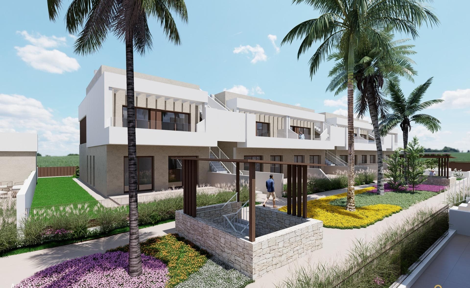 Exclusive Villas and Bungalows on the Costa Cálida - Design, Comfort and Privileged Location&#13;&#13;A Project that Fuses Privacy and Community Living&#13;Discover a new residential concept on the Costa Cálida, designed for those seeking the perfect combination of privacy, comfort and social life. This exclusive complex offers detached villas and bungalows, with access to spacious communal areas and a communal swimming pool, providing the best of both worlds: the tranquillity of a private home and the comfort of shared spaces to enjoy with friends, family and neighbours.&#13;&#13;All homes include a parking space and storage room in the basement, guaranteeing security and convenience for residents.&#13;&#13;Modern Design and Personalisation Options&#13;This development offers a wide range of homes to suit different needs and lifestyles:&#13;&#13;Ground floor bungalows with private gardens up to 122 m².&#13;Top floor bungalows with large terraces and private solarium.&#13;One or two-storey detached villas, with plots ranging from 201 to 356 m² and different layout and finishing options.&#13;&#13;Each home is designed to maximise natural light, creating spacious and welcoming spaces. The master suite has been carefully conceived to guarantee privacy and comfort, completely separating the sleeping area from the bathroom, avoiding interruptions of light or noise during the night.&#13;&#13;Quality and Sustainability in Every Detail&#13;These homes have been built with high quality materials and equipped with sustainable technologies, such as solar panels and aerothermics, to improve energy efficiency.&#13;&#13;Outstanding features:&#13;&#13;Motorised blinds in bedrooms.&#13;Armoured front door for greater security.&#13;Pre-installation of ducted air conditioning.&#13;Modern bathrooms with tempered glass partitions and suspended furniture with LED mirror.&#13;&#13;Strategic Location in Los Alcázares&#13;Situated just a few metres from the prestigious Serena Golf course and 1 km from the beaches of the Mar Menor, this complex enjoys a privileged location in Los Alcázares, one of the most promising areas of the Costa Cálida.&#13;&#13;In addition, its easy access to the AP-7 motorway allows quick connection to other destinations in the region and facilitates access to essential services such as supermarkets, sports centres, schools and pharmacies.&#13;&#13;Distances to Points of Interest&#13;La Serena Golf - 1 km (2 minutes by car).&#13;Mar Menor Beach - 1 km (2 minutes by car or 10 minutes walk).&#13;Murcia Airport - 35 km (30 minutes by car).&#13;Cartagena Port - 22 km (20 minutes by car).&#13;Local shopping centre - 3 km (5 minutes by car).&#13;&#13;A Mediterranean Lifestyle with High Profitability&#13;This project not only represents an excellent option to enjoy the Mediterranean lifestyle, but it is also a safe investment in a growing area.&#13;&#13;Don't miss out on this unique opportunity. Contact us today for more information and to reserve your ideal home on the Costa Cálida.&#13;