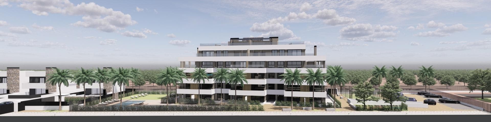 Exclusive New Build Apartments in Private Resort 4km from the beach&#13;&#13;A Luxury Residential Complex with 24 Hour Security&#13;Located in a prestigious private resort in the province of Murcia, this new residential complex offers 24 flats of modern design, surrounded by green areas and with access to an impressive range of first class facilities and services.&#13;&#13;The resort has 24-hour security, restricted access and ample recreational spaces, making it an ideal option for those seeking exclusivity, tranquillity and a privileged natural environment.&#13;&#13;Modern Apartments with Different Layout Options&#13;The properties are designed with high quality finishes and a layout optimised for comfort:&#13;&#13;2 and 3 bedroom flats with 2 complete bathrooms.&#13;American kitchen integrated in the living room, with modern and functional design.&#13;Large terraces overlooking the green areas.&#13;Ground floor apartments with private garden, middle floors with large terraces and penthouses with private solarium.&#13;Parking space and storage room included.&#13;&#13;Top quality fittings and fixtures and fittings&#13;The flats have a selection of state-of-the-art materials and technology:&#13;&#13;Electric blinds in bedrooms.&#13;Highly efficient aerothermal system for domestic hot water.&#13;Fully installed ducted air conditioning (hot-cold).&#13;Underfloor heating in bathrooms.&#13;Low consumption LED lighting.&#13;Thermo-lacquered aluminium carpentry with thermal bridge break.&#13;&#13;The urbanisation has a communal swimming pool, children's play area and paddle tennis court.&#13;&#13;Resort services&#13;The resort where this development is located is designed around an impressive green area of 126,000 m², which includes:&#13;&#13;Mini-golf course.&#13;Tennis courts.&#13;Walking and cycling trails.&#13;Children's playgrounds and leisure areas.&#13;Clubhouse with restaurant and social areas.&#13;Dog parks.&#13;A spectacular 17,000 m² artificial lake with crystal clear waters, white sandy beaches and several beach bars.&#13;&#13;Strategic Location Close to Beaches and Amenities&#13;This exclusive complex is in a privileged location, with easy access to the main points of interest in the region:&#13;&#13;Los Alcazares Beach - Less than 4 km away.&#13;Golf courses nearby - Several options within minutes.&#13;Cartagena - Less than 15 minutes drive.&#13;Murcia Airport - 22 km away (approximately 20 minutes drive).&#13;&#13;Invest in a Unique Lifestyle in the Murcia Region&#13;This complex offers an unbeatable combination of quality, location and amenities, ideal as a permanent residence, holiday home or investment property.&#13;&#13;Contact us today for more information or to arrange a viewing.&#13;