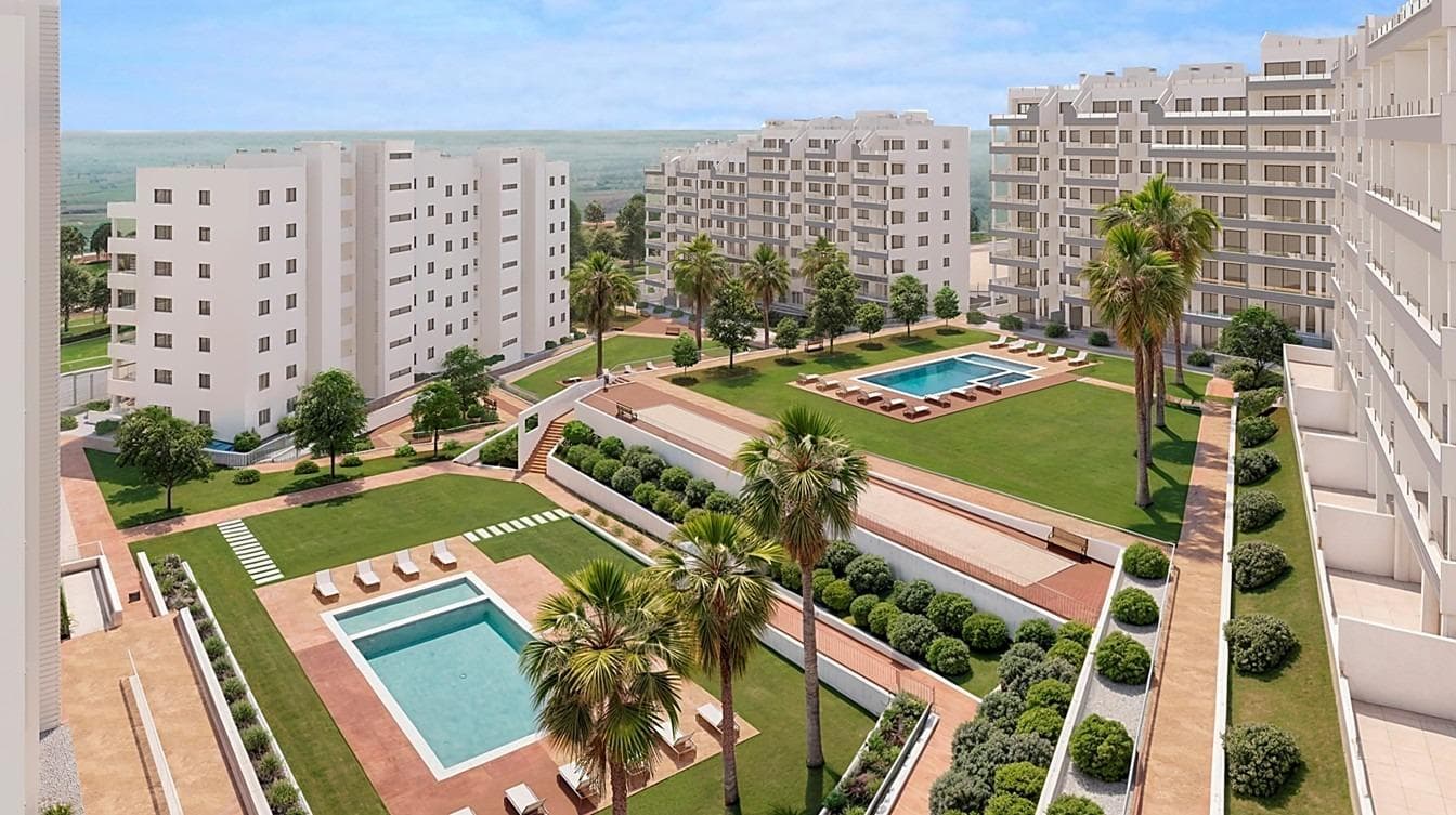 New Residential Development in San Miguel de Salinas&#13;&#13;Exclusive Apartments in a Unique Natural Environment&#13;Discover this new development in San Miguel de Salinas, an exclusive residential complex made up of 5 blocks of flats with spacious communal areas, designed to offer comfort and quality of life.&#13;&#13;This gated complex has a spectacular communal garden of almost 10,000 m², distributed over three levels and integrated with three communal swimming pools, surrounded by natural lawns and a carefully selected range of trees and plants.&#13;&#13;The homes have been designed to take advantage of natural light and unobstructed views, offering an ideal option both as a second home and for year-round living.&#13;&#13;Types of homes available&#13;In this exclusive residential complex, you can choose between:&#13;&#13;Ground floors with large private gardens.&#13;Intermediate floors with terraces of more than 20 m².&#13;Penthouses with terraces and private rooftop solarium.&#13;Currently available is Block 1, comprising 42 homes with excellent value for money.&#13;&#13;First Class Quality and Equipment&#13;All homes come fully equipped, including:&#13;&#13;Electrical appliances included in the kitchen.&#13;Fully equipped bathrooms, with furniture, screens and LED lighting system.&#13;Complete installation of ducted air conditioning.&#13;Parking space and storage room included in the price.&#13;We also have show flats in another similar project, so that you can see the quality of the finishes before delivery.&#13;&#13;Strategic Location on the Costa Blanca&#13;San Miguel de Salinas is a charming town in the Vega Baja del Segura region, just a few minutes from the best beaches and golf courses on the Costa Blanca. Surrounded by a privileged natural environment, the municipality offers a peaceful atmosphere and all essential services such as supermarkets, restaurants, health centres and schools.&#13;&#13;Distances to the Main Points of Interest&#13;Las Colinas and Campoamor Golf Courses - 7 km.&#13;Beaches of Orihuela Costa and Torrevieja - 10 km.&#13;Zenia Boulevard Shopping Centre - 9 km.&#13;Alicante Airport - 50 km.&#13;Murcia-Corvera Airport - 55 km.&#13;&#13;Your New Home Awaits in San Miguel de Salinas&#13;Whether you are looking for an investment on the Costa Blanca or a home to enjoy all year round, this development offers a perfect combination of luxury, comfort and unbeatable location.&#13;&#13;Contact us today for more information and to arrange a viewing.&#13;