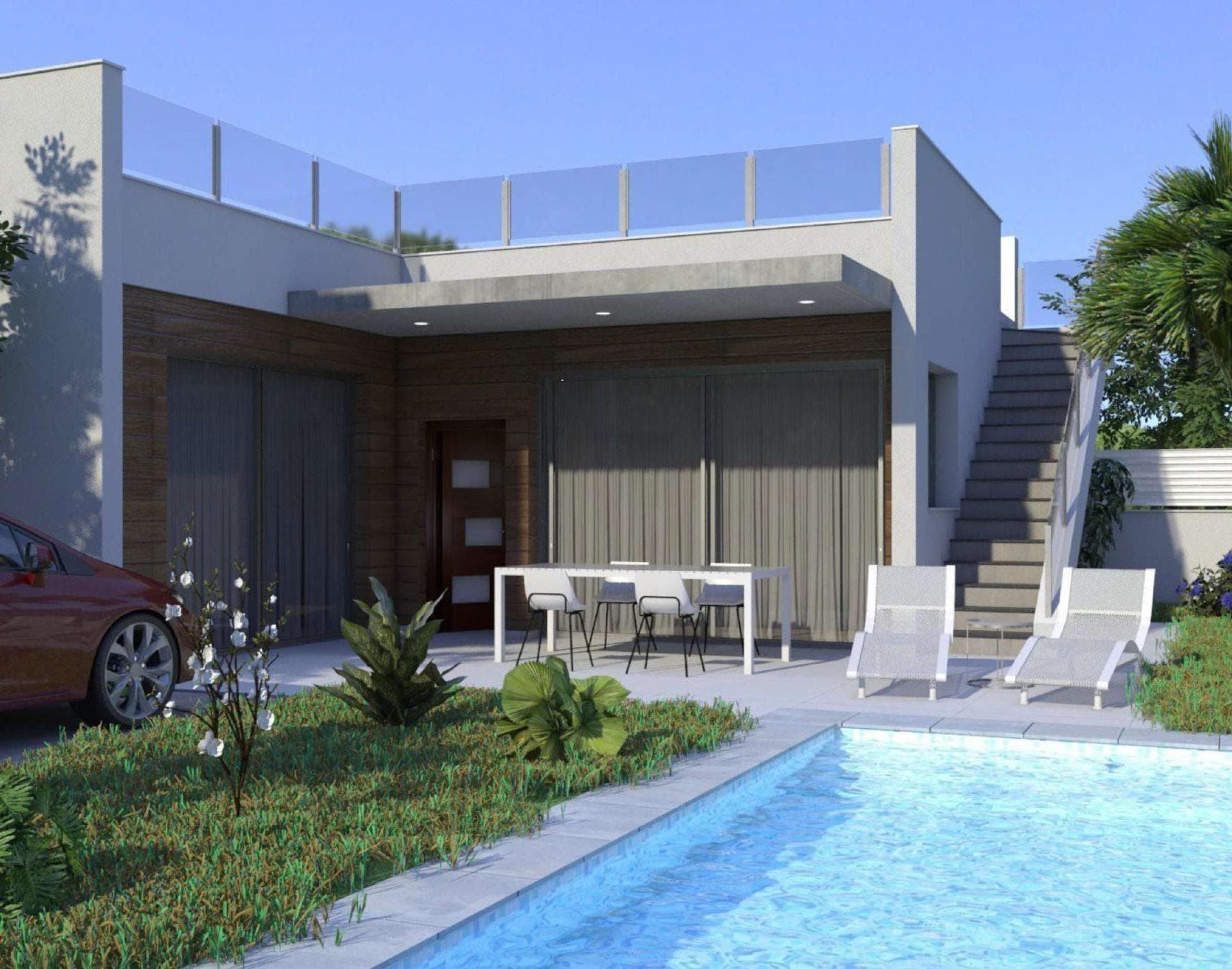 Exclusive New Build Villas in Ciudad Quesada - Design, Comfort and Privileged Location&#13;&#13;High Quality Homes in a Privileged Setting&#13;Discover these 7 stunning detached villas in Ciudad Quesada - Rojales, one of the most sought after areas of the Costa Blanca South. With a modern and elegant design, these properties are designed for those looking for a luxury home, whether as a permanent residence or a holiday home.&#13;&#13;Located in a privileged natural environment, close to the Salt Lakes of La Mata and Torrevieja, these villas enjoy a unique microclimate that guarantees an exceptional quality of life all year round.&#13;&#13;Different Models to Choose From&#13;The development offers two types of villas, adapted to different needs and lifestyles:&#13;&#13;Two-storey villas with 3 double bedrooms and 3 full bathrooms.&#13;Single-storey villas with 3 bedrooms and 2 bathrooms.&#13;&#13;All the properties have:&#13;&#13;Private rooftop solarium, ideal for enjoying the sun and panoramic views.&#13;Private swimming pool and landscaped garden, perfect for relaxing and entertaining.&#13;Private parking space.&#13;In addition, a fully equipped show home is available, where you can appreciate the quality of the materials and luxury finishes.&#13;&#13;High End Equipment and Finishes&#13;These villas have been designed to ensure maximum comfort and energy efficiency:&#13;&#13;Fully equipped kitchen with appliances included.&#13;Pre-installation of ducted air conditioning.&#13;Large open spaces and large windows, which provide excellent natural light.&#13;Modern finishes and high quality materials throughout.&#13;&#13;Strategic Location and Nearby Connections&#13;Ciudad Quesada is a consolidated urbanisation with all the services necessary for day-to-day living: supermarkets, restaurants, health centres and leisure areas. In addition, its location allows quick access to the main points of interest in the area:&#13;&#13;Beaches of Guardamar del Segura - 5 km.&#13;Nearest supermarket - 500 m.&#13;Torrevieja Hospital - 6 km.&#13;Alicante Airport - 29 km.&#13;&#13;Discover your New Home in Ciudad Quesada&#13;If you are looking for a modern, spacious and well located villa, these properties are the ideal choice. Don't miss this opportunity and contact us today for more information or to arrange a viewing of the show home.&#13;