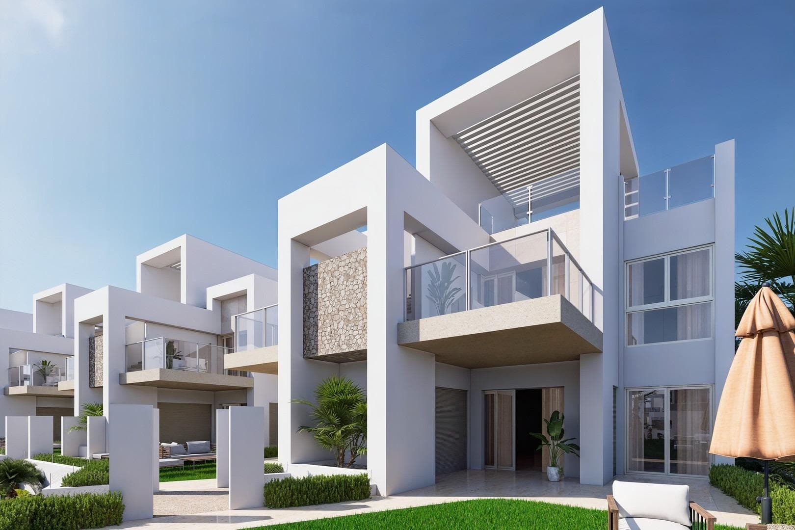 Exclusive New Build Properties in Lo Marabú, Ciudad Quesada&#13;&#13;Modern Design and Maximum Comfort in a Mediterranean Setting&#13;Discover this spectacular residential complex in Lo Marabú, Ciudad Quesada, comprising 80 2 and 3 bedroom homes with 2 bathrooms. Designed with a modern and efficient approach, these properties offer spacious terraces, cross ventilation and high quality finishes to maximise comfort and energy efficiency.&#13;&#13;The ground floor properties have private gardens, while the top floor properties have private solariums with pre-installation for a Jacuzzi and outdoor shower. In addition, the development has communal swimming pools surrounded by gardens, creating a perfect environment for relaxation and conviviality.&#13;&#13;High Quality Features for an Exclusive Lifestyle&#13;Each home has been designed to offer maximum comfort, with top quality materials and a contemporary design:&#13;&#13;Large sliding aluminium windows with thermal break.&#13;Motorised blinds for greater comfort.&#13;Climalit 4+4/14/4/4+4 glazing for thermal and acoustic insulation.&#13;Armoured front door with security lock.&#13;Fully fitted kitchens with electrical appliances included.&#13;Bathrooms with furniture, mirrors and shower screens.&#13;150L aerothermal system for hot water.&#13;Complete installation of ducted air conditioning (hot/cold).&#13;Lighting in all rooms already incorporated.&#13;Parking space included.&#13;&#13;Thanks to its double façade design, the homes offer natural cross ventilation, providing coolness in summer and reducing energy consumption in air conditioning.&#13;&#13;Privileged location in Ciudad Quesada&#13;Lo Marabú is an exclusive residential area within Ciudad Quesada (Rojales), surrounded by natural spaces and with all services within easy reach. The urbanization is very close to the salt lakes of La Mata and Torrevieja, an ideal environment to enjoy nature and improve your wellbeing.&#13;&#13;From your new home, you will have quick access to the main points of interest in the area:&#13;&#13;Guardamar del Segura and Torrevieja beaches - 10 km (15 minutes by car).&#13;Alicante-Elche Airport (ALC) - 38 km (35 minutes by car).&#13;Murcia-Corvera Airport (RMU) - 65 km (50 minutes drive).&#13;Prestigious golf courses - Less than 5 km.&#13;Shopping centres and restaurants - Just a few minutes away.&#13;Quick access to the AP-7 and N-332 highways, connecting to the whole of the Costa Blanca.&#13;&#13;A Perfect Home for Enjoying the Mediterranean&#13;With their combination of modern design, strategic location and exceptional natural surroundings, these homes in Lo Marabu are ideal for permanent residence, holiday home or investment property.&#13;&#13;Don't miss out on this unique opportunity. Contact us today for more information or to arrange a viewing of your future home in Ciudad Quesada.&#13;