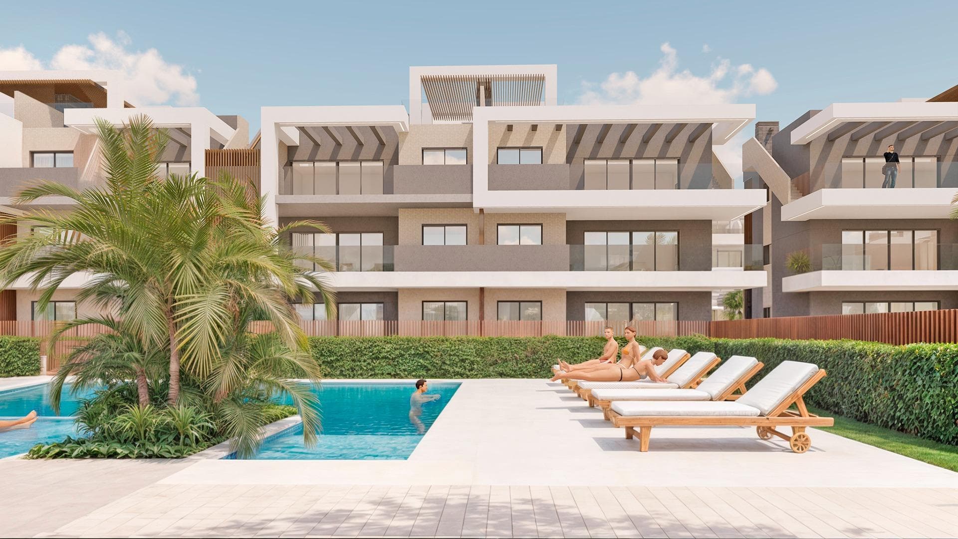Luxury Tourist Apartments Just 150m from Las Higuericas Beach – Torre de la Horadada&#13;&#13;Exclusive New Development with Rental License Included&#13;Welcome to a new residential complex in Torre de la Horadada, just 150 meters from the golden sands of Las Higuericas Beach. This modern project offers 48 fully furnished tourist apartments, all delivered with a short-term rental license, making it an ideal investment for holiday rentals or personal enjoyment.&#13;&#13;Choose from 42 units with 3 bedrooms and 2 bathrooms or 6 units with 2 bedrooms and 2 bathrooms, all thoughtfully designed to maximize comfort, style, and functionality.&#13;&#13;Layouts Designed for Coastal Living&#13;Each property is tailored to meet different lifestyle needs:&#13;&#13;Ground floor units feature spacious private gardens with views of the communal areas.&#13;First-floor apartments offer large terraces, some with partial sea views.&#13;Penthouses boast private solariums with sea views and outdoor kitchens, pergolas, jacuzzis, and artificial grass.&#13;&#13;All homes include a private underground parking space and storage room, with first-phase completion scheduled for summer 2026.&#13;&#13;Fully Equipped and Move-In Ready&#13;These homes come fully equipped for immediate occupancy, including:&#13;&#13;Complete Mediterranean-style furniture and décor&#13;Fully fitted kitchens with appliances&#13;Independent utility rooms&#13;Underfloor heating throughout&#13;Ducted air conditioning (hot/cold)&#13;Bed linens and household goods&#13;Windows feature electric shutters and Climasun thermal-acoustic glass, while energy-efficient aerothermal systems provide hot water.&#13;&#13;Resort-Style Communal Areas for Year-Round Enjoyment&#13;The development includes extensive communal amenities, such as:&#13;&#13;Outdoor swimming pool for adults and children&#13;Children’s playground&#13;Landscaped green areas&#13;Wellness area in the basement with heated indoor pool, massage jets, sauna, and a fully equipped gym&#13;Every detail has been designed to provide residents and guests with a relaxing and luxurious Mediterranean experience.&#13;&#13;Prime Location with Easy Access to Top Attractions&#13;This unbeatable location offers proximity to the best of the Costa Blanca and Costa Cálida:&#13;&#13;Las Higuericas Beach – 150 m&#13;Lo Romero Golf Course – 10 km&#13;Dos Mares Shopping Center – 11 km&#13;Port of San Pedro del Pinatar – 8 km&#13;Murcia Airport – 30 km&#13;Alicante Airport – 65 km&#13;&#13;Secure Your Coastal Investment Today&#13;If you are looking for a holiday home or a rental investment, this is your opportunity to own a premium property near the beach in one of the most sought-after areas. Contact us now to learn more or schedule your visit to Torre de la Horadada!&#13;