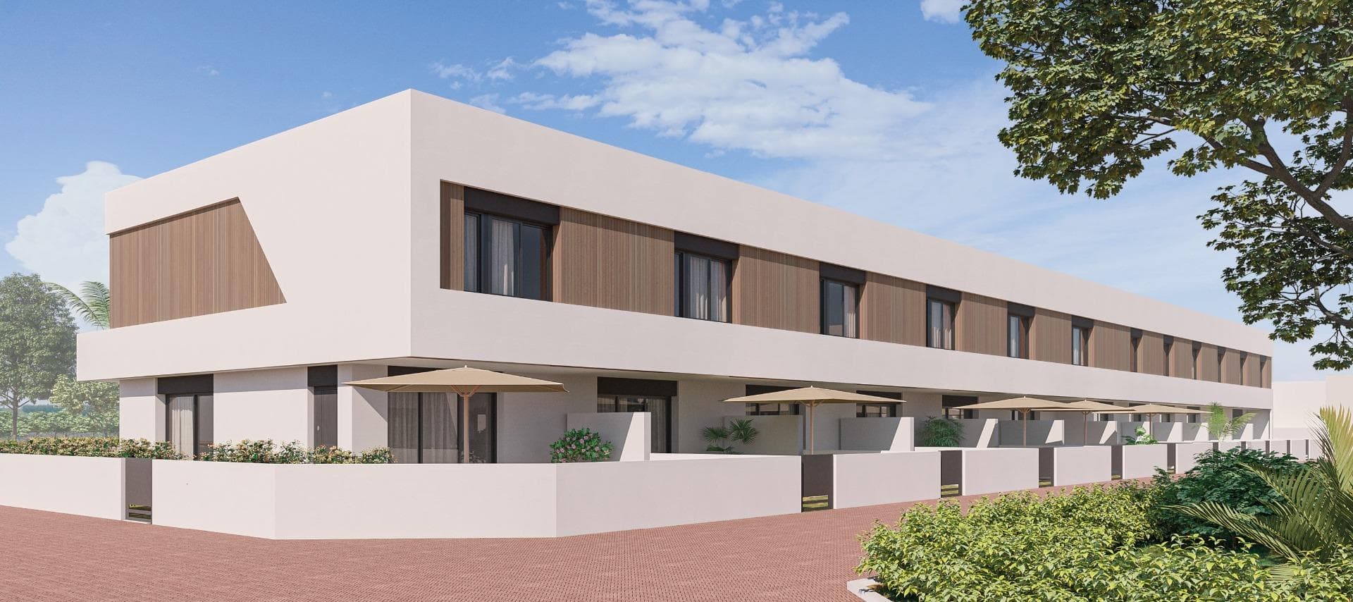 New Build Townhouses and Corner Townhouses in Pilar de la Horadada&#13;&#13;Contemporary Living in the Heart of the Costa Blanca&#13;Welcome to this exclusive new development of 12 modern townhouses and corner townhouses, located in the vibrant coastal town of Pilar de la Horadada, at the southern tip of the Costa Blanca. This prime location offers a perfect balance of Mediterranean lifestyle and convenience, with all daily services, shops, bars, and restaurants within walking distance. The golden beaches of Torre de la Horadada and Mil Palmeras are just 3 km away, ideal for beach days, water sports, and long walks along the promenade.&#13;&#13;Versatile Property Types to Suit Your Lifestyle&#13;The development includes several home layouts designed for comfort and functionality:&#13;&#13;2 or 3-bedroom townhouses, each with 2 bathrooms and 1 guest toilet&#13;Private front and rear gardens&#13;Private parking within the plot&#13;First-floor terrace and private rooftop solarium with open views&#13;Corner units available with larger plots for added outdoor space&#13;&#13;All properties feature bright and open-plan living areas, fully equipped kitchens with upper and lower cabinetry, and modern finishes throughout.&#13;&#13;Prime Location with Excellent Accessibility&#13;Pilar de la Horadada is well connected to key locations across the Costa Blanca and Costa Cálida, making it ideal for permanent living, vacations, or rental investment. Main points of interest nearby include:&#13;&#13;Beaches of Torre de la Horadada and Mil Palmeras – 3 km&#13;Lo Romero Golf Course – 6 km&#13;Corvera Airport (Murcia) – 40 km&#13;Alicante International Airport – 55 km&#13;Zenia Boulevard Shopping Centre – 14 km&#13;San Pedro del Pinatar Marina – 11 km&#13;&#13;In addition to its coastal charm, Pilar de la Horadada offers a wide range of leisure activities including bike routes, hiking trails, and a variety of sports facilities.&#13;&#13;Your Ideal Home Under the Sun&#13;Whether you are looking for a holiday getaway, a full-time residence, or a smart rental investment, these new build townhouses in Pilar de la Horadada deliver exceptional value in one of the most desirable coastal towns in the region. Contact us today for more information or to schedule a visit.&#13;