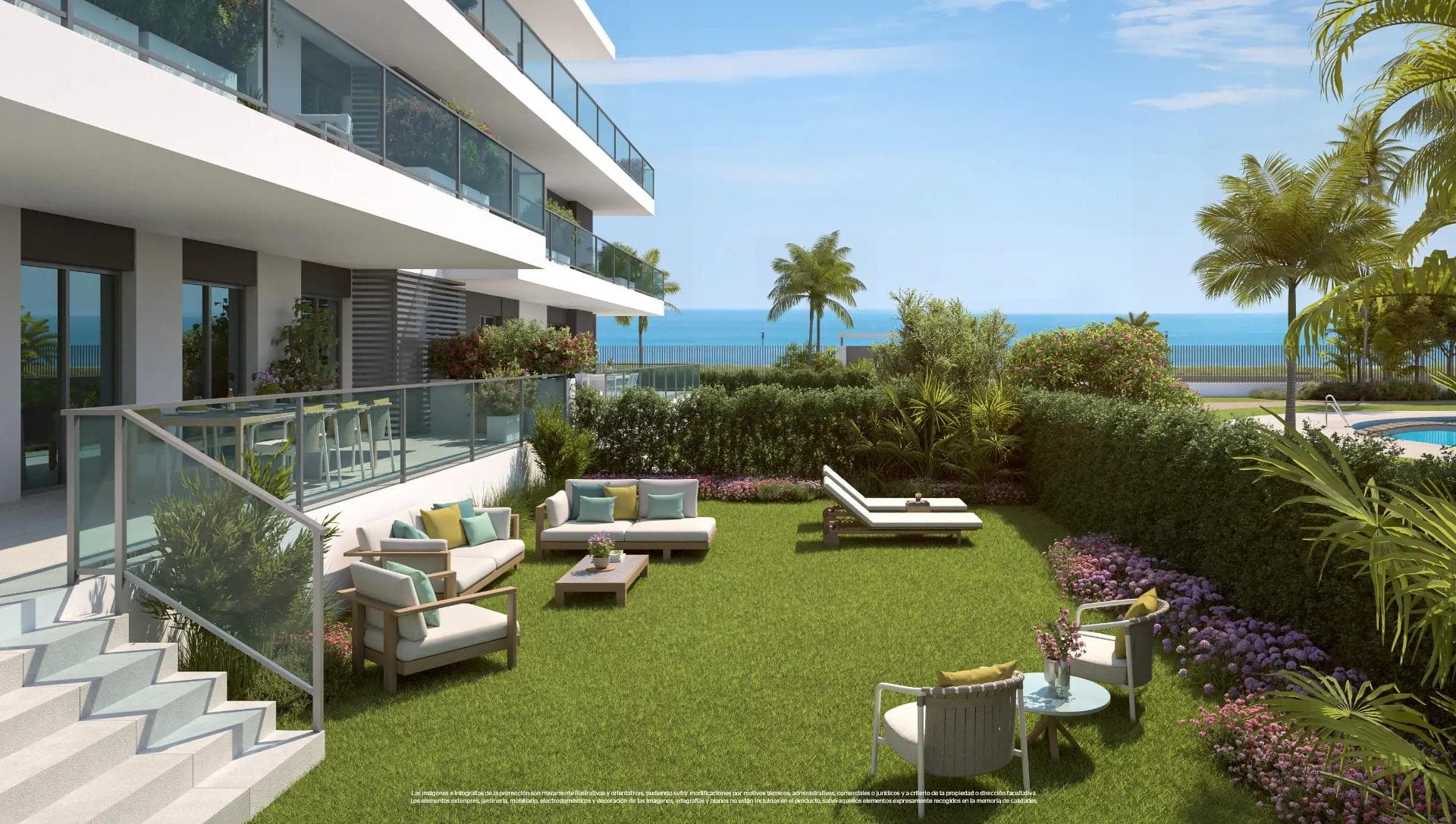 NEW BUILD RESIDENTIAL COMPLEX IN ALMERIMAR

New Build an exclusive development of apartments with 2 and 3 bedrooms adapted to your needs in a privileged area of Almerimar.

Modern apartments have incredible sea views, top quality finishes, large terraces and bright spaces, as well as extraordinary communal areas that have a concierge and security service, swimming pools of various sizes, a solarium area, gym, garage, storage room and extensive garden areas from where you can hear the sound of the waves of the sea.

New Build residential complex with impressive panoramic views over the Mediterranean located next to the promenade, which runs along the beach of Almerimar, where you can relax. 

Complex is very close to all the services you need on a day-to-day basis, such as supermarkets, banks, exclusive schools and much more. In addition, if you like to practice your swing without going too far from home, the 27 holes of the Almerimar golf course are just 3 minutes away. If you prefer to sail, just 5 minutes away by car you have the marina at your disposal. 
Complex also offers a connection in less than 2 hours with Malaga, Sierra Nevada and the airports of Malaga, Almeria and Granada.