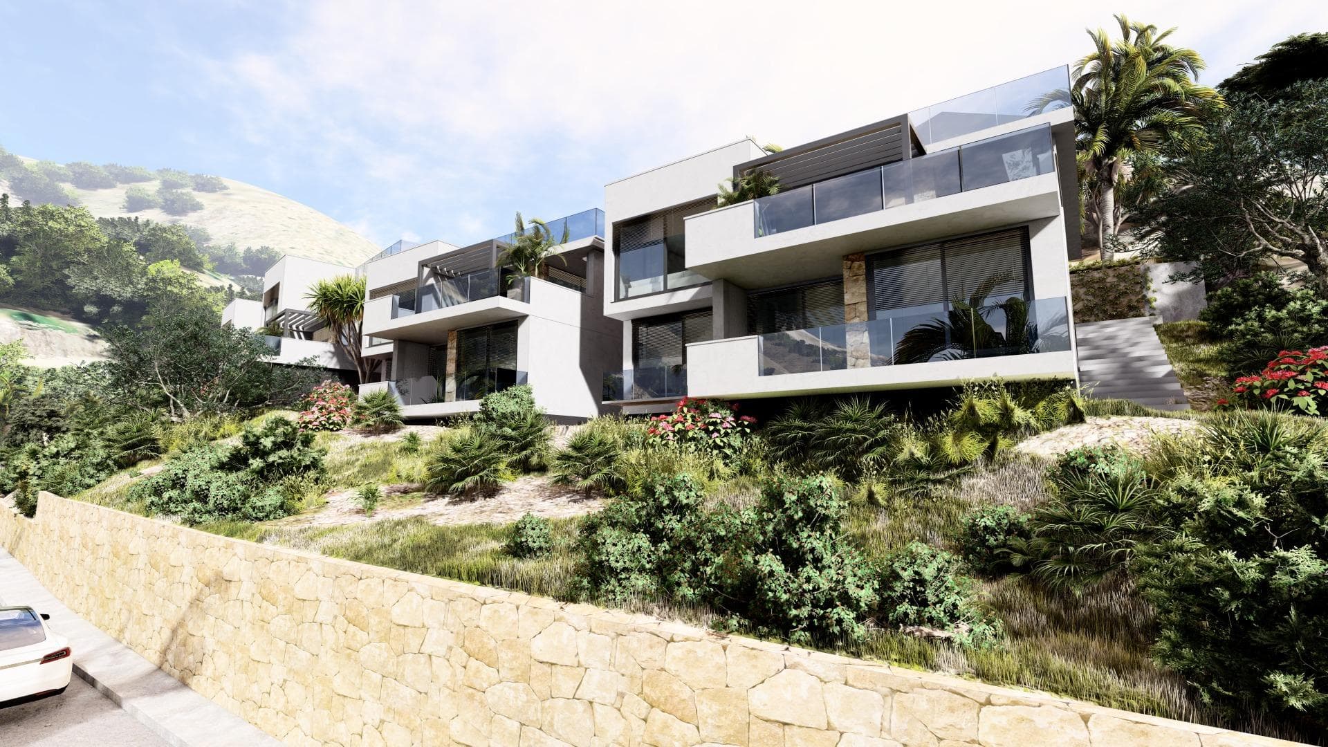 Renovated Luxury Villas with Panoramic Views in Sierra de Altea – Exclusive Mediterranean Living&#13;&#13;Prime Location in Altea – Where Mountains Meet the Sea&#13;Located in the prestigious hills of Altea, this boutique development of twelve fully renovated luxury villas offers a rare opportunity to enjoy tranquility, breathtaking views, and modern comforts in one of the Costa Blanca’s most exclusive residential areas. Overlooking a lush green valley and the sparkling Mediterranean Sea, these homes are surrounded by nature while remaining close to essential amenities and lifestyle attractions.&#13;&#13;Fully Renovated Villas – Elegant Design Meets Modern Comfort&#13;Originally built in 2008, each villa is undergoing a complete renovation to meet the latest standards of modern living. The result is a sophisticated blend of contemporary architecture and Mediterranean character, with interiors finished to a high standard using premium materials.&#13;&#13;Each villa features:&#13;&#13;Four spacious bedrooms and two modern bathrooms&#13;Open-plan living area with panoramic windows and integrated kitchen&#13;Private garage for two cars&#13;Plot sizes ranging from 295 to 630 m²&#13;Rooftop private pool and pergola with solar panels&#13;Natural stone and white plaster façade reflecting the local aesthetic&#13;&#13;Modern Technology and Eco-Efficiency&#13;Designed with sustainability and comfort in mind, these homes incorporate the latest in smart home and energy-efficient technologies:&#13;&#13;Photovoltaic panels for green energy&#13;Triple-glazed aluminium windows for optimal insulation and noise reduction&#13;Smart home control system for lighting, blinds, and climate&#13;Underfloor heating and air conditioning&#13;Remote-controlled exterior blinds&#13;&#13;Lifestyle and Leisure in Altea&#13;This charming coastal town offers a rich mix of cultural life, natural beauty, and outdoor activities. Altea’s mild climate allows for year-round enjoyment of golf, sailing, cycling, tennis, diving, and hiking. The nearby marina, spa, and fine dining options provide a perfect balance of relaxation and sophistication.&#13;&#13;Distances to key points of interest:&#13;&#13;Altea town centre: 6 km&#13;Don Cayo Golf Club: 2 km&#13;Greenwich Marina: 4 km&#13;Altea Hills Resort &amp; Spa: 1.5 km&#13;Benidorm: 15 km&#13;Calpe: 12 km&#13;Alicante International Airport: 60 km&#13;&#13;Make Your Dream Mediterranean Home a Reality&#13;Whether you’re seeking a permanent residence, a holiday escape, or an investment opportunity, these renovated villas in Altea Hills offer the perfect combination of location, luxury, and lifestyle.&#13;&#13;Contact us today to arrange your visit and reserve your new home in Altea’s most privileged enclave.&#13;