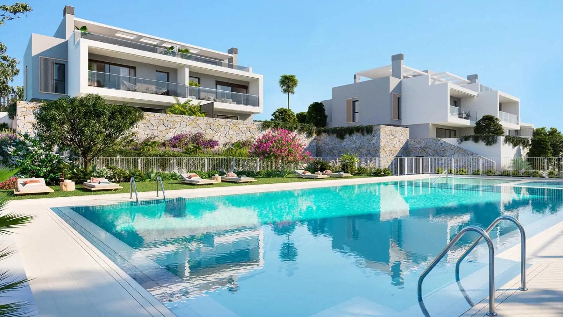 Newly Built Semi-Detached and Terraced Houses in Cabo de las Huertas, Alicante

High-end homes in the best residential area of Alicante
This exclusive residential complex in Cabo de las Huertas, Alicante, offers 14 semi-detached and terraced houses with 4 and 5 bedrooms, in one of the most sought-after areas of the city, between Albufereta Beach and San Juan Beach. Just 300 metres from the sea, surrounded by natural coves, amenities, schools and shopping areas, this project combines tranquillity, comfort and excellent connectivity with the centre of Alicante.

Modern Design with Functional Spaces
Each home is distributed over a basement, some units with a cellar, ground floor, first floor and solarium, offering spaciousness, privacy and multiple environments for everyday living. In addition, all homes have a private garden and the option of an individual swimming pool.

The communal areas include a communal swimming pool and landscaped areas, ideal for enjoying the Mediterranean climate in a quiet and family-friendly environment.

High-Quality Finishes and Energy Comfort
The homes have been designed with top-quality materials and systems that guarantee energy efficiency and comfort throughout the year:

Individual aerothermal energy for domestic hot water
Ducted air conditioning and underfloor heating throughout the home, except in the basement
Security entrance door and thermal break carpentry, double glazing and motorised blinds
Modern bathrooms with shower trays, screens, furniture and large mirrors
All terraces with lighting and power sockets; on the ground floor and separate solarium they will have water supply.

Key distances:

Nearest beach: 0.3 km
Alicante city centre: 6 km
Gran Vía shopping centre: 4 km
Alicante Golf course: 3 km
Alicante Marina: 6.5 km
Alicante-Elche Airport: 23 km
TRAM and bus stop: less than 500 m

A Complete Mediterranean Lifestyle
Cabo de las Huertas is synonymous with exclusivity, nature and quality services. This residential complex is perfect for those who want to live near the sea without giving up the advantages of a modern city. The surrounding area boasts prestigious schools, universities, shopping centres, cultural and sports facilities, as well as easy access to motorways, high-speed trains and the international airport.

Don't miss the opportunity to live in one of the most privileged locations in Alicante. Contact us today to schedule a visit and discover your new home in Cabo de las Huertas.