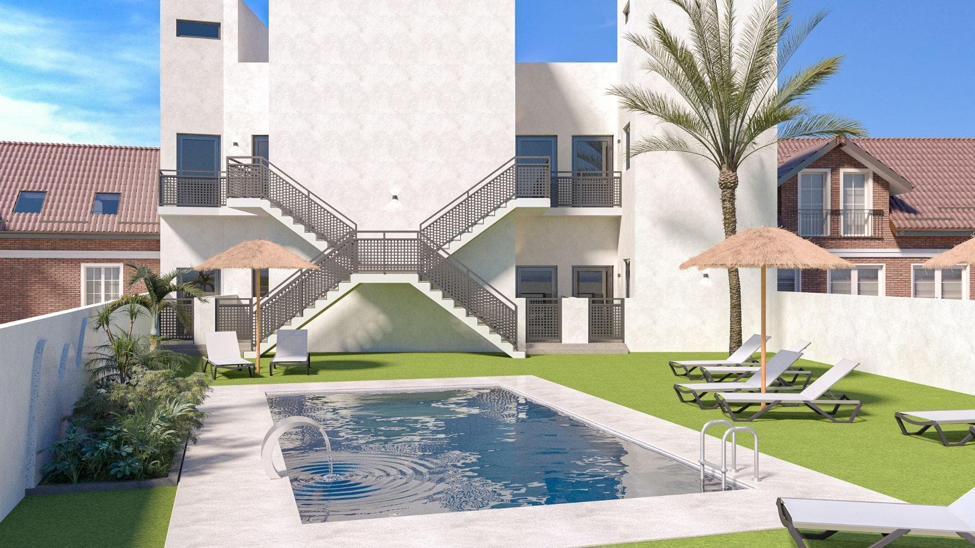 New Build Homes in La Canalosa with Communal Pool&#13;&#13;Rural Tranquillity with Modern Amenities&#13;Welcome to this exclusive residential development in La Canalosa, a charming hamlet in Hondón de las Nieves, Alicante. This new-build development offers a peaceful lifestyle surrounded by nature, with all the amenities you need to enjoy everyday life. With a total of 8 homes with 2 bedrooms and 1 bathroom, it is the ideal option for those seeking peace, comfort and connection with the natural environment.&#13;&#13;Property Types to Suit All Tastes&#13;The ground floor properties have front terraces and rear patios, and three of them offer space to park your car within the private plot. The upper floor properties have a private solarium with storage room, ideal for enjoying the sun all year round and the excellent Mediterranean climate that characterises the area.&#13;&#13;Specifications and Features&#13;Each home has been designed with a practical and modern approach:&#13;&#13;Pre-installation of ducted air conditioning&#13;Security entrance door&#13;Bathroom cabinet with mirror&#13;High-quality exterior carpentry&#13;&#13;The residential complex also has a communal swimming pool surrounded by landscaped areas, perfect for relaxing and enjoying time with the family.&#13;&#13;Natural surroundings and healthy lifestyle&#13;La Canalosa is the ideal destination for those who value a simple, healthy lifestyle surrounded by nature. Its rural landscapes invite you to take walks in the open air, go hiking, cycling or simply enjoy the silence and beauty of the surroundings. Just a few minutes away, Hondón de las Nieves offers additional services, local history and a renowned wine tradition.&#13;&#13;Distances to points of interest&#13;Local school: 0.1 km&#13;Sports facilities: 0.3 km&#13;Medical centre: 3 km&#13;Central market: 4 km&#13;Golf course: 16 km&#13;Shopping centres: 17 km&#13;Elche: 26 km&#13;Alicante: 26 km&#13;Alicante-Elche Airport: 33 km&#13;Costa Blanca beaches: 38 km&#13;&#13;Invest in Wellbeing and Nature&#13;This development represents an excellent opportunity to acquire a modern home in a unique and well-connected rural setting. Perfect as a main residence, holiday home or investment with great potential for capital appreciation.&#13;&#13;Contact us today to schedule your visit and discover your new home in La Canalosa.&#13;