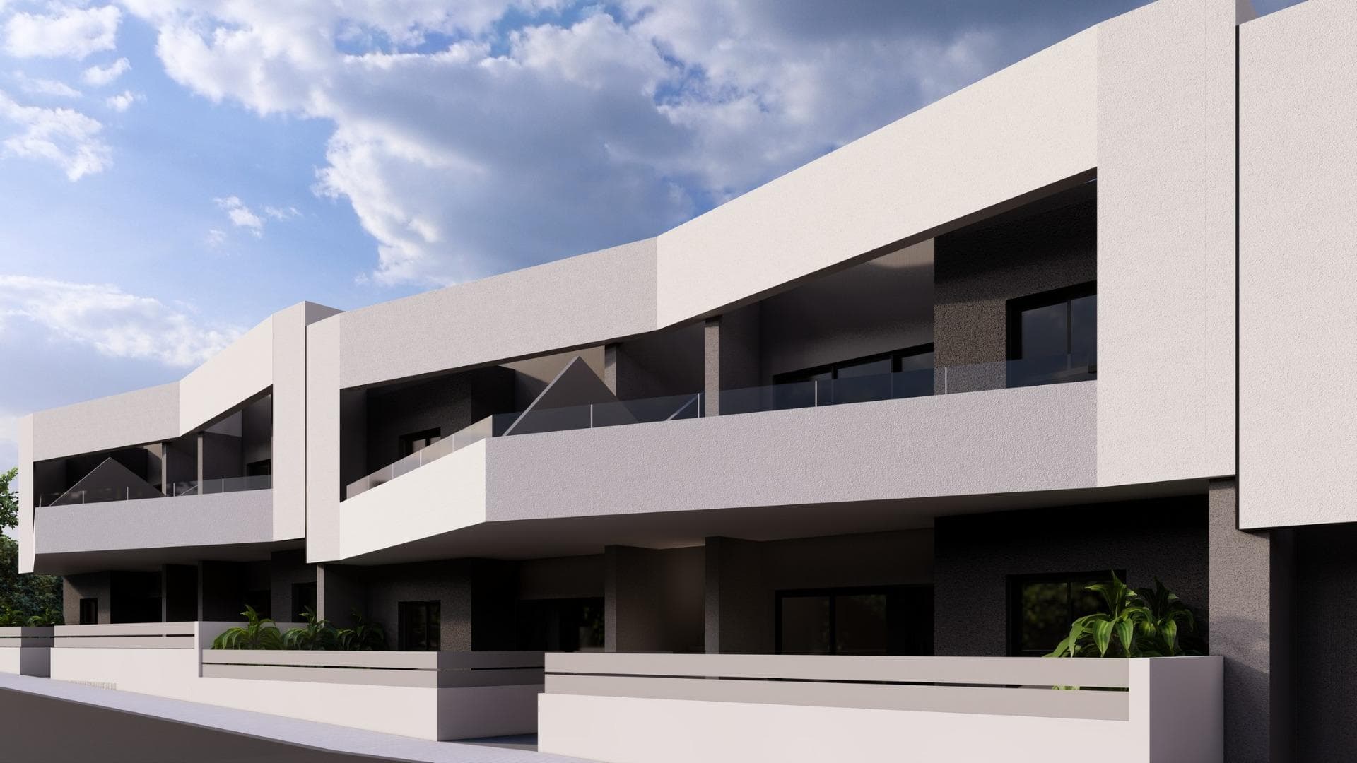 Newly built bungalows in San Miguel de Salinas with 2 communal swimming pools&#13;&#13;Mediterranean Lifestyle in a Natural Setting&#13;Discover this modern residential development of new-build bungalows in San Miguel de Salinas, a town in the south of the province of Alicante, in the Vega Baja del Segura region. This charming municipality combines proximity to the sea with the tranquillity of nature, making it an ideal place for both permanent residence and holidays.&#13;&#13;Housing Options for All Lifestyles&#13;The residential complex offers bungalow-style apartments with 2 or 3 bedrooms distributed in two options:&#13;&#13;Ground floor with private garden and storage room&#13;Upper floor with private solarium&#13;Each home has been designed with a modern and functional approach, providing comfort, natural light and outdoor spaces to enjoy the Mediterranean climate all year round.&#13;&#13;Communal Areas for Family Enjoyment&#13;This residential complex is completely enclosed and has excellent communal areas:&#13;&#13;2 large communal swimming pools for adults and children&#13;Over 2,600 m² of landscaped green areas&#13;Children's play area&#13;These facilities make the residential complex an ideal place for families, couples and retirees looking for quality of life in a safe and relaxed environment.&#13;&#13;Modern Qualities and Energy Efficiency&#13;The homes feature high-quality materials and meticulous finishes:&#13;&#13;Fully fitted kitchen&#13;Exterior carpentry with thermal break and double glazing&#13;Reinforced entrance door&#13;Bathroom furniture included&#13;Pre-installation of split air conditioning in living room and bedrooms&#13;&#13;Excellent Location Close to Golf, Beaches and Services&#13;San Miguel de Salinas is strategically located near tourist and natural areas:&#13;&#13;Golf courses such as Vistabella, Las Colinas and Campoamor less than 10 km away&#13;Orihuela Costa beaches 11 km away&#13;Torrevieja and La Mata lagoons just 8 km away&#13;La Zenia Boulevard shopping centre 9 km away&#13;Alicante-Elche Airport 58 km away (35 minutes by car)&#13;Murcia International Airport 63 km away (1 hour by car)&#13;&#13;Your new home on the Costa Blanca&#13;These properties represent an excellent opportunity for those seeking quality, comfort and location.&#13;&#13;Contact us now for more information or to schedule your visit and take the first step towards your life on the Costa Blanca.&#13;