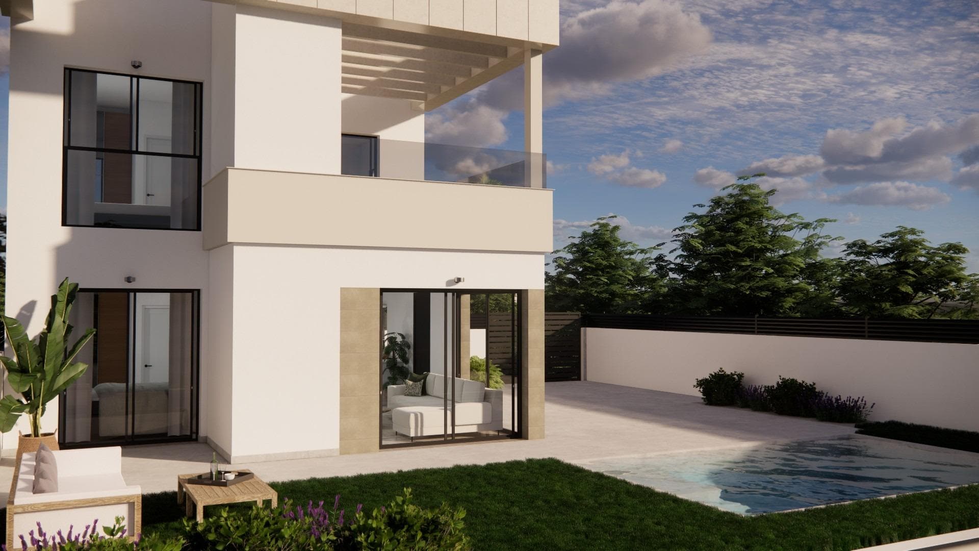 Modern Villas with Private Pool in Vistabella Golf Resort, Orihuela&#13;&#13;New Build Villas in the Heart of the Costa Blanca Golf Scene&#13;Discover this exclusive residential development of 42 new build villas, located within the prestigious Vistabella Golf Resort, in the municipality of Orihuela. These modern homes offer a perfect blend of luxury, comfort, and outdoor living, just steps from an 18-hole golf course and essential amenities.&#13;&#13;Set in a peaceful natural environment between San Miguel de Salinas and Los Montesinos, Vistabella is ideal for golf enthusiasts and those seeking a high-quality lifestyle under the Mediterranean sun.&#13;&#13;Spacious Homes with Premium Features&#13;Each villa is designed with a contemporary layout over two floors, offering 3 bedrooms and 2 bathrooms. The first floor features an uncovered terrace, and there is an optional rooftop solarium available for an additional cost.&#13;&#13;Key features include:&#13;&#13;Private pool included with every villa&#13;On-plot parking with motorized gate&#13;Underfloor heating in bathrooms&#13;Walk-in showers with glass screens&#13;Modern bathroom furniture with mirrors and lighting&#13;Fully equipped kitchens with integrated fridge, extractor hood, hob, oven, dishwasher, and washing machine&#13;Motorized aluminum shutters in bedrooms&#13;High-performance Guardian Sun glass in windows&#13;Built-in wardrobes with drawers in all bedrooms&#13;Pre-installed ducted air conditioning&#13;Reinforced front door with six locking points&#13;&#13;Prime Location with Excellent Connectivity&#13;Located just a short walk from the Vistabella Golf Clubhouse, restaurants, bars, and shops, these homes provide easy access to all daily necessities while enjoying a peaceful and secure environment.&#13;&#13;Nearby points of interest:&#13;&#13;San Miguel de Salinas and Los Montesinos: 5 km&#13;Blue Flag beaches of Guardamar del Segura: 15 km&#13;Alicante International Airport: 55 km&#13;Murcia Corvera Airport: 65 km&#13;&#13;An Ideal Choice for Permanent Living or Investment&#13;Whether you're seeking a full-time residence, a holiday home, or a property with rental potential, these villas in Vistabella Golf offer an unbeatable combination of location, design, and lifestyle.&#13;&#13;Contact us today to arrange a viewing and secure your dream home on the Costa Blanca.&#13;