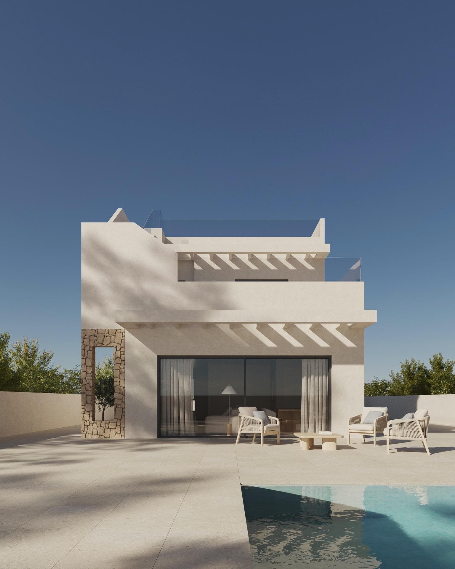 Modern Luxury Villas for Sale in Polop de la Marina, Costa Blanca&#13;&#13;Contemporary Living Surrounded by Nature&#13;Discover a limited collection of 5 newly built luxury villas in the picturesque town of Polop de la Marina, located in the heart of the northern Costa Blanca. These elegant homes are thoughtfully designed to offer a blend of modern comfort, functional layouts, and breathtaking views of both the sea and surrounding mountains. Set in a peaceful residential area, the villas are perfect for families, retirees, or investors seeking a high-quality property in a privileged location.&#13;&#13;Stylish Design and High-End Features&#13;Each villa is built on a 432 m² private plot, offering a choice between single-level or two-level layouts, with the option to add a basement for additional space. All homes include:&#13;&#13;3 to 5 bedrooms with built-in wardrobes&#13;2-3 modern bathrooms with underfloor heating&#13;Open-plan living and dining area&#13;Fully furnished kitchen&#13;&#13;Optional extras allow full customization of your new home:&#13;&#13;Private swimming pool&#13;Automatic driveway gates&#13;Air conditioning system&#13;LED lighting package&#13;Solarium and landscaped garden&#13;Pool bar and outdoor chill-out area&#13;&#13;A Prime Location Between Sea and Mountains&#13;Polop de la Marina offers a unique setting between the iconic Sleeping Lion Peak and the Bay of Altea, providing residents with peaceful surroundings and excellent connectivity.&#13;&#13;Distances to main points of interest:&#13;&#13;Beaches of Benidorm and Albir – 10 km&#13;La Nucía sports complex – 4 km&#13;Altea old town and marina – 11 to 12 km&#13;Melia Villaitana Golf Course – 13 km&#13;Theme parks Terra Mitica and Aqualandia – 13 to 15 km&#13;Calpe and its beaches – 23 km&#13;Alicante city center – 38 km&#13;Alicante International Airport – 55 km (approx. 40 min drive)&#13;&#13;Mediterranean Lifestyle and Investment Potential&#13;These villas are not only perfect for permanent residence or vacation homes but also represent an excellent investment opportunity due to their location, design, and rental appeal. Enjoy access to nature trails, cycling routes, local markets, and a variety of gastronomic experiences all year round.&#13;&#13;Contact us today to book a visit or request more information. Make your dream of Mediterranean living a reality in Polop de la Marina.&#13;