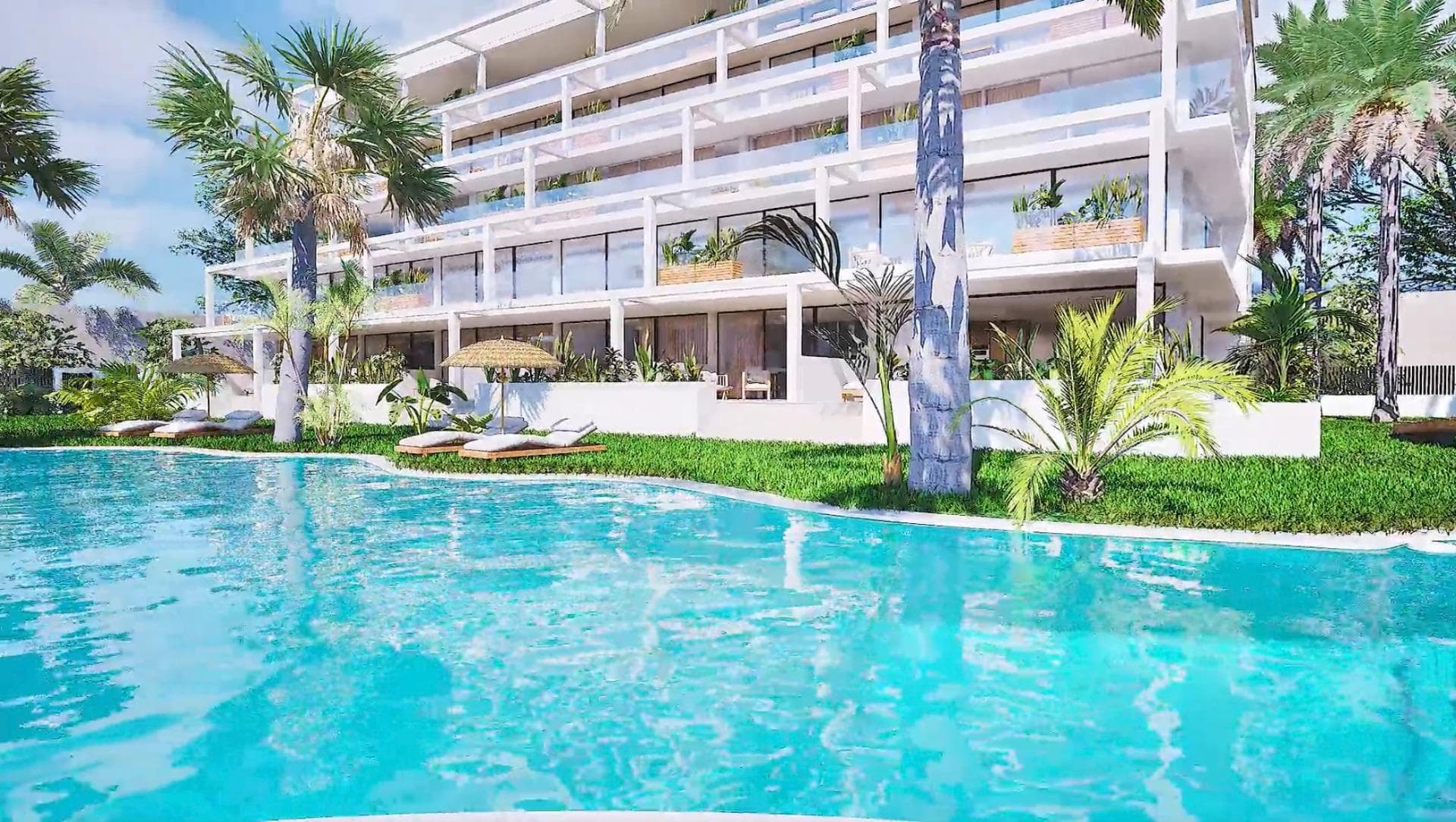 NEW BUILD RESIDENTIAL COMPLEX IN MAR DE CRISTAL&#13;&#13; New Build modern residential complex of apartments and penthouses located very close to the promenade and the long lovely sandy beaches of Mar de Cristal.&#13;&#13; You can choose from ground floor apartments with a private garden, mid-floor apartments with a terrace, and penthouses with private solarium. Properties has 2 or 3 bedrooms and 2 bathrooms.&#13;&#13; The apartments have a modern design, presenting an open plan living area, combining the kitchen, dining area and lounge, into a large space with access to the terrace. &#13;&#13; The master bedroom has a private bathroom.&#13;&#13; Built with top quality finishes, fitted wardrobes, pre-installation of ducted A/C, a storage room, and a underground parking space.&#13;&#13; All the daily necessities, like supermarkets, bars and restaurants, are available all year ‘round and are located close to the complex.&#13;&#13; Mar de Cristal has beautiful sandy beaches, a tennis centre, marina, supermarkets, bars and restaurants. &#13;&#13; The Calblanque national park where you will find unspoilt long white sandy beaches, as well as the famous La Manga Club and the bustling town of Los Belones are all within a 5 min drive from the village. &#13;&#13; Murcia airport is 25 mins and Alicante 1 hour drive. &#13;&#13; You can also visit the historic cities of Cartagena and Murcia.&#13;