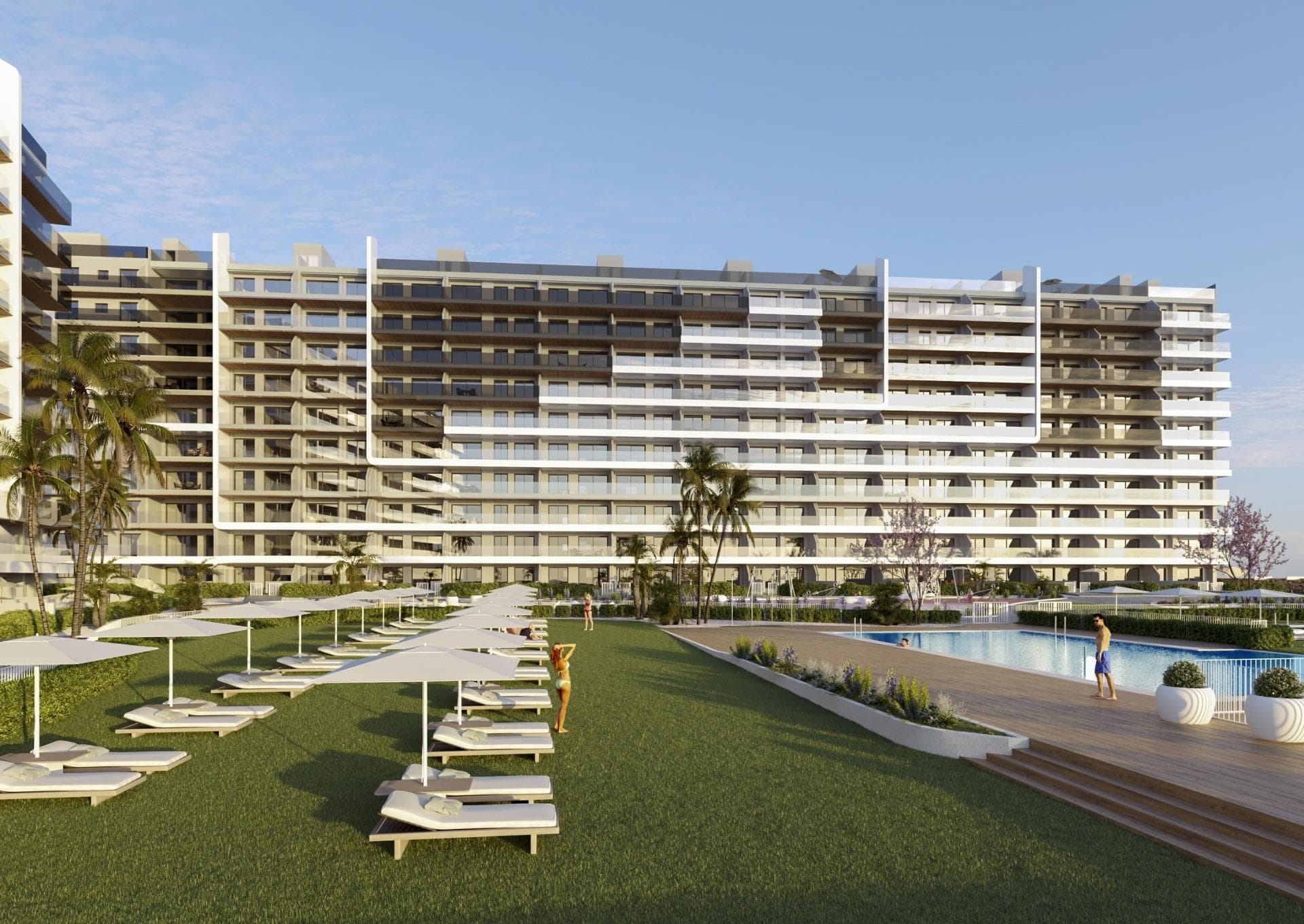 New Build Apartments in Punta Prima Just 250 Metres from the Sea&#13;&#13;Exclusive residential complex with premium communal areas on the Costa Blanca&#13;We present a modern new-build residential complex comprising 250 apartments in Punta Prima, one of the most sought-after areas of Torrevieja. Located just 250 metres from the sea, this project offers a unique opportunity to live close to the beach with all the amenities of a private resort.&#13;&#13;2 and 3-bedroom homes with large terraces&#13;The apartments are available in 2 or 3 bedroom configurations with 2 bathrooms, all with an open-plan kitchen integrated into the living room, maximising the feeling of space and natural light. The ground floor properties have private gardens, the middle floors offer large terraces, and the penthouses have solariums to enjoy the sun all year round.&#13;&#13;Each unit includes a parking space and storage room, ensuring convenience and additional storage space.&#13;&#13;Communal areas for the whole family&#13;The residential complex has been designed to offer an exceptional quality of life. Its communal areas include three swimming pools (one of which is heated), a gym with a jacuzzi, a paddle tennis court, a petanque court and landscaped gardens. The little ones have their own children's pool and a play area designed for their safe entertainment.&#13;&#13;High-quality finishes and energy efficiency&#13;PVC exterior carpentry with thermal break&#13;Double glazing and motorised blinds in bedrooms&#13;Fitted kitchen with appliances included&#13;Bathrooms equipped with shower screen, cabinet, mirror and underfloor heating&#13;Air conditioning system using aerothermal heat pump&#13;Security entrance door&#13;Bicycle parking&#13;&#13;Strategic location with nearby amenities&#13;Punta Prima is located just 5 km from the centre of Torrevieja and has excellent health, educational and transport infrastructure. Alicante International Airport is only 45 km away.&#13;Punta Prima beach: 250 m&#13;Villamartín Golf Course: 7 km&#13;La Zenia Boulevard Shopping Centre: 4 km&#13;Torrevieja University Hospital: 3 km&#13;Torrevieja Marina: 6 km&#13;&#13;An ideal investment for a home or holiday&#13;Enjoy a Mediterranean setting with year-round amenities, quality beaches and excellent transport links. Don't miss the opportunity to purchase your new home in one of the most sought-after locations on the Costa Blanca. Contact us today for more information or to arrange a viewing.&#13;