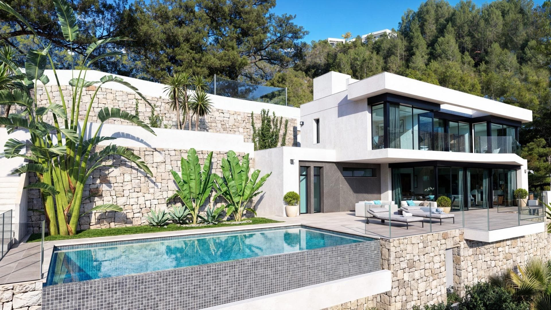 Luxury New Build Villa with Panoramic Sea Views in Raco de Galeno, Benissa Costa&#13;&#13;Exclusive Location on the Costa Blanca&#13;Situated in the prestigious Raco de Galeno urbanization in Benissa Costa, this luxury villa offers a perfect combination of modern design and Mediterranean charm. The property is just 2 km from the nearest beaches and only 5 km from the AP-7 motorway, providing fast access to Moraira, Calpe, and other renowned Costa Blanca destinations. Alicante International Airport is approximately 80 km away, while prestigious golf courses such as Club de Golf Ifach and Altea Golf are within 10 to 15 km.&#13;&#13;Modern Architecture and Spacious Interiors&#13;Designed to maximize natural light and spectacular sea views, the villa features contemporary architecture with large floor-to-ceiling windows and seamless indoor-outdoor integration. Spread across multiple levels and connected by a private lift, the home offers four spacious bedrooms, each with an en-suite bathroom, plus an additional guest toilet. The master suite boasts direct access to a private terrace with sweeping views of the Mediterranean.&#13;&#13;Exceptional Living and Entertaining Spaces&#13;The open-plan living and dining area is complemented by a fully equipped designer kitchen with top-of-the-line appliances, ideal for both everyday living and hosting gatherings. Expansive terraces surround the property, creating multiple outdoor relaxation and entertainment areas.&#13;&#13;Luxury Outdoor Lifestyle&#13;The highlight of this villa is its infinity pool, offering panoramic views of the coastline. A generous poolside terrace provides the perfect space for sunbathing, alfresco dining, or enjoying unforgettable sunsets with family and friends.&#13;&#13;Premium Features and Comfort&#13;This new-build villa includes advanced smart home technology, underfloor heating, and ducted air conditioning, ensuring year-round comfort. The property also offers an underground level with ample space for additional uses.&#13;&#13;Ideal as a Permanent or Holiday Home&#13;With construction fully licensed and expected completion within 18 months of reservation, this villa represents a unique opportunity to own a contemporary masterpiece in one of the most sought-after locations on the Costa Blanca. Its proximity to sandy beaches, charming coastal towns, marinas, shopping areas, and outdoor activities enhances its appeal for both permanent living and as a high-end holiday retreat.&#13;&#13;Secure your dream villa in Raco de Galeno, Benissa Costa, and embrace the ultimate Mediterranean lifestyle with breathtaking sea views and unmatched comfort.&#13;