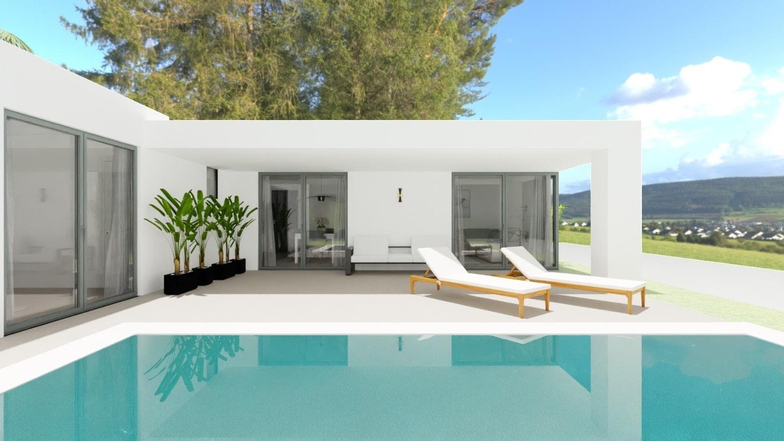 NEWLY BUILT VILLAS WITH PRIVATE POOL IN MONFORTE DEL CID&#13;&#13;Newly built villas in Monforte del Cid, with the golf course just 3 minutes from home and right next to the cities of Alicante and Elche, where you will find a wide range of cultural, gastronomic and leisure activities and, of course, the coast. &#13;The golden sandy beaches of the Mediterranean are just a stone's throw away from your new home, a place where you can enjoy sunny days and the sea at any time.&#13;Villas located 3 minutes from the Alenda Golf course sports centre, making it the perfect location to enjoy the peace and quiet of a tranquil residential area while having all the amenities close to home (only 12 minutes from Alicante-Elche Airport). The development is a community that combines the best of modern living with the tranquillity of the natural environment (no community fees).&#13;&#13;Discover the elegance and comfort of this beautiful 129 m2 detached villa, designed to offer you an exceptional lifestyle, all on one floor.&#13;&#13;Located in the prestigious residential area, this property offers a unique and quality living experience. On plots from 834 m², providing ample space to enjoy both the interior and exterior.&#13;&#13;Enjoy the privacy offered by this detached villa, where you can relax in your own garden with private pool included.&#13;&#13;The house is distributed into two large areas:&#13;Day area: Here we find a spacious living-dining room with an open-plan kitchen (kitchen furniture included) that connects to the large, modern porch through two large windows, leading to the landscaped outdoor area and, of course, the pool. Light floods every corner thanks to the large windows in the living room, which open onto the porch, a modern and functional space that invites you to enjoy the outdoors to the fullest. Imagine spending your afternoons with family and friends, surrounded by a peaceful and natural environment. As an extra space, there is a laundry area strategically located in the layout of the house where it will be easily accessible from anywhere in the house.&#13;Night or relaxation area: In this area there are 3 bedrooms. The master bedroom has a large dressing room and en-suite bathroom. There is also a second bathroom for the other bedrooms and the rest of the house.&#13;&#13;Here you will not only find a residential community, but a place where nature and elegance intertwine to provide you with an unrivalled lifestyle. Whether you are looking to establish your permanent residence, enjoy a holiday home or invest in your future, this villa is perfect for you.&#13;&#13;Private residential development close to the main cities of the province of Alicante, 15 minutes by car from Elche and Alicante, as well as the airport and the best beaches.&#13;The development is located in a quiet setting near the Alenda golf course in Monforte del Cid.&#13;