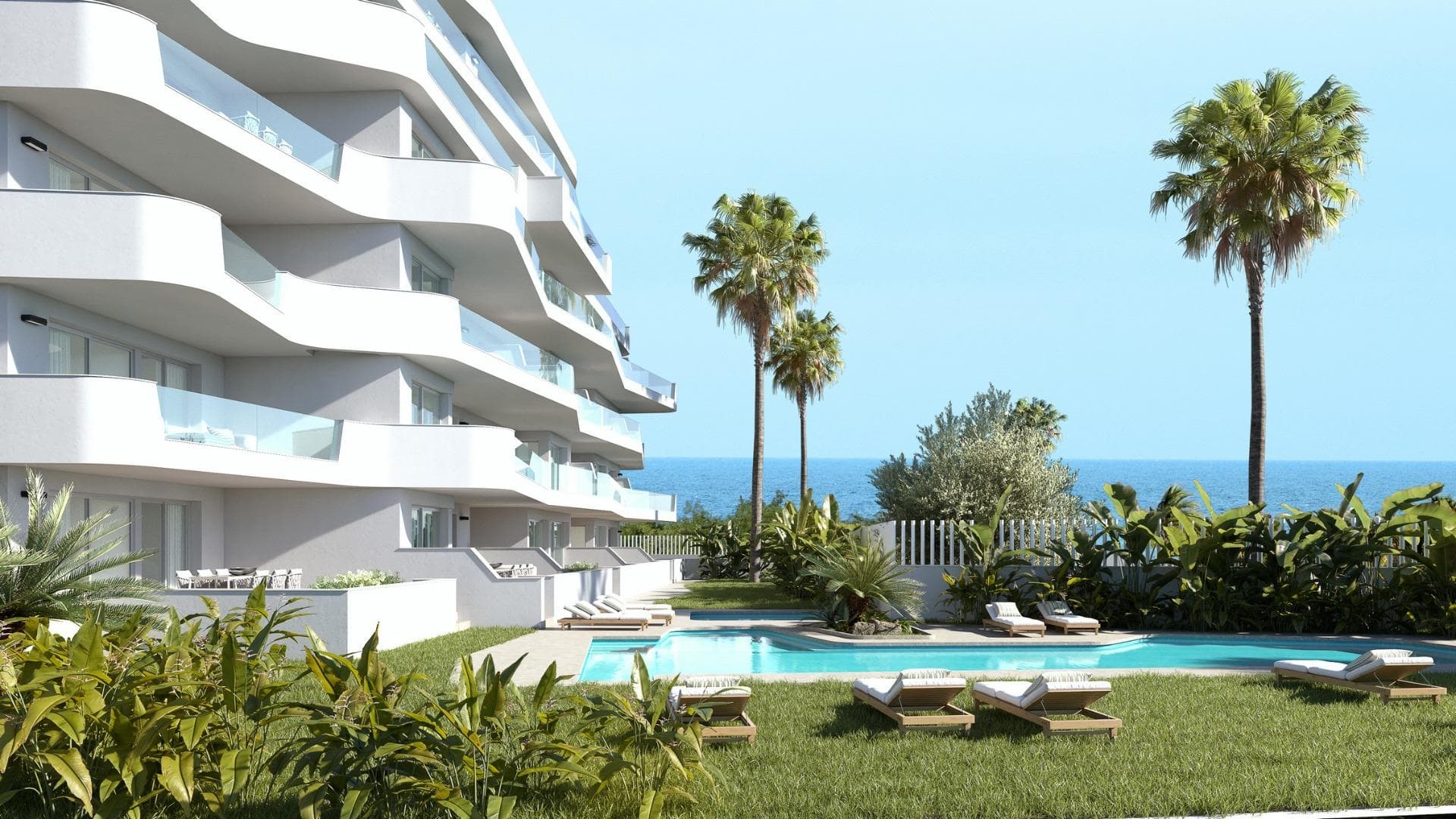 Exclusive development of 24 tourist apartments 200 metres from the sea – La Torre/Mil Palmeras residential complexNew and exclusive boutique development of 24 luxury tourist apartments, located in a privileged enclave on the southern Costa Blanca, in the established Mil Palmeras residential complex, belonging to the municipality of Pilar de la Horadada (Alicante). This project is being developed on the second line of the sea, just 200 metres away, next to one of the best beaches in the region, in a residential and tourist area that is highly sought after for its quality of life, natural environment and comprehensive leisure facilities. The surrounding area has beach bars, restaurants, sports facilities, promenades and large green areas, making this one of the most attractive locations on the Mediterranean coast.The apartments, designed in a contemporary and functional style, offer high-quality finishes, large terraces with sea views and interior spaces designed for comfort, enjoyment and tourist profitability. The development will include extensive landscaped communal areas, a communal swimming pool, a reception area and a social lounge, providing ideal spaces for relaxation, socialising and well-being.2-bedroom homes with 1 bathroom, dressing room, living-dining room with integrated kitchen and large terraces with sea views. One parking space and 1 storage room are included per home. The properties are delivered furnished, with appliances and fully installed ducted air conditioning.Privileged location in Mil PalmerasLocated between Campoamor and Torre de la Horadada, this development offers easy access to local amenities, schools, restaurants and sports facilities open all year round. Mil Palmeras is known for its charming town square and vibrant ‘restaurant alley’, offering a variety of international cuisines.For nature enthusiasts, the Lo Monte Natural Park, a protected bird sanctuary, and the Río Seco Natural Park offer perfect places for hiking and relaxation.Proximity to main points of interestMurcia International Airport: 40 km (approx. 45 minutes).Alicante Airport: 75 km (approx. 45 minutes).Nearest golf courses: Less than 10 km.Shopping centres: 8 km from Zenia Boulevard.Marinas: 5 km from Torre de la Horadada.Your dream home awaitsDon't miss the opportunity to own a property in this exceptional residential complex. If you are looking for a holiday home with the potential to generate income, this development in Mil Palmeras has it all. Contact us today for more information or to arrange a viewing.