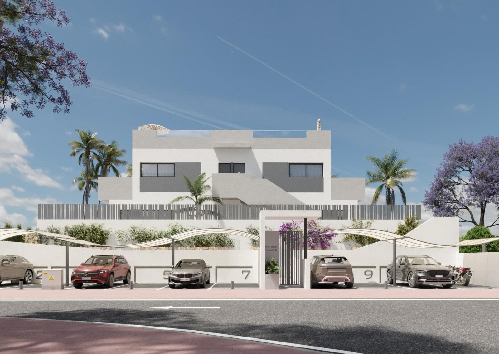 New Build Residential Complex in Los Balcones, TorreviejaModern Homes in a Privileged LocationThis exclusive new development in Los Balcones, Torrevieja consists of 20 modern bungalows, perfectly designed for comfort and style. Located just 4 km from the beaches of Torrevieja and close to shops, restaurants, and essential services, this project offers an ideal setting for both permanent living and holiday getaways on the Costa Blanca.Los Balcones is one of the most sought-after residential areas of Torrevieja, offering a peaceful atmosphere while being only a short drive from the vibrant city center. The area features supermarkets, local amenities, and the public hospital, with regular bus connections into town.Property Layouts to Suit Your LifestyleGround-floor bungalows: 3 bedrooms and 3 bathrooms, including a master bedroom with ensuite on the main floor, open-plan living room with kitchen, guest toilet, and spacious terrace. A staircase leads to the lower ground level with 2 additional bedrooms, 2 bathrooms, laundry room, and patio.Top-floor bungalows: 2 bedrooms, 2 bathrooms, open-plan kitchen with large living area, terrace, and private solarium, perfect for enjoying the Mediterranean sun.All homes include private parking spaces.High-Quality Finishes and Comfort FeaturesEvery bungalow has been designed with top specifications to guarantee maximum comfort:Armored front door and motorized aluminum shuttersDouble-glazed windows with solar controlFully installed ducted air conditioningAerothermal hot water systemFitted kitchen with appliancesLED lighting inside and outsideBathrooms with furniture, mirrors, and shower screensAlarm system with detectors and central unitExclusive Community AmenitiesThe residential complex features beautiful landscaped gardens, a two-level communal pool, and a fully equipped gym, creating the perfect environment to relax and socialize.Excellent Connectivity on the Costa BlancaThe development enjoys outstanding transport links:Beaches: 4 kmAlicante Airport: 55 km (40 minutes)Murcia Airport: 65 km (1 hour)Villamartín Golf Course: 9 kmTorrevieja Marina: 5 kmYour New Home in Torrevieja AwaitsWith its modern design, high-quality finishes, and privileged location, this residential complex in Los Balcones is the perfect choice for a new life by the Mediterranean.Contact us today to arrange a visit and secure your dream property in Torrevieja.