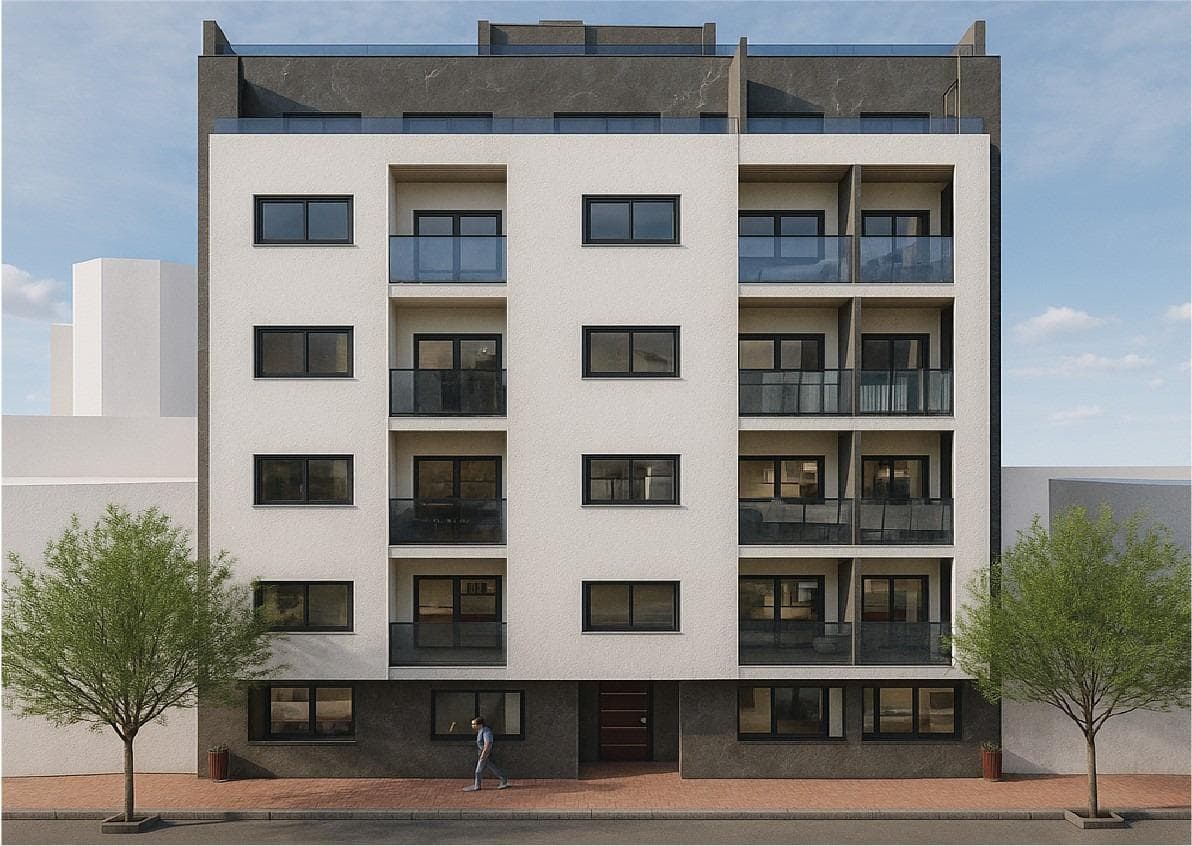 Modern Apartments for Sale Just 250 m from El Cura Beach in Torrevieja, Costa BlancaExclusive New Development Near the SeaThis new residential complex of 16 contemporary homes is designed to capture the essence of Mediterranean living. Located just 250 meters from El Cura Beach in Torrevieja (Alicante), this development offers a perfect blend of comfort, design, and location. With all services nearby and excellent public transport connections, including the main bus station within walking distance, it provides an ideal setting for both year-round living and holidays by the sea.Modern Design and Functional Living SpacesThe development includes a selection of 1- and 2-bedroom homes with 1 or 2 bathrooms, offering different layouts to suit every lifestyle. Each residence is characterized by bright, open spaces, elegant finishes, and excellent build quality. Features include fitted wardrobes, pre-installation of ducted air conditioning, elevator access, and high-quality materials throughout.The ground floor apartments and standard units boast private terraces ideal for relaxing outdoors, while the penthouses feature spacious private solariums — perfect for sunbathing, hosting dinners, or enjoying the beautiful Mediterranean sunsets.Exclusive Communal Areas for Your EnjoymentThe residential complex is designed for comfort and social living. Residents can enjoy a spectacular rooftop communal area featuring a swimming pool, sunbathing spaces with loungers, and landscaped zones — a peaceful retreat for summer relaxation.Prime Location in TorreviejaTorrevieja is one of the most popular destinations on the Costa Blanca, known for its crystal-clear beaches, pleasant year-round climate, and vibrant seaside atmosphere. Living here means enjoying daily walks along the promenade, dining in beachfront restaurants, and experiencing the authentic Mediterranean lifestyle.Distances to Key Points of InterestEl Cura Beach: 250 mTorrevieja Marina and Port: 2 kmLas Habaneras Shopping Center: 3 kmNearest Golf Courses: 7–10 kmAlicante-Elche Airport: 45 kmThe Perfect Home by the SeaWhether you are looking for a permanent residence, a holiday home, or a smart investment opportunity, these new-build apartments in Torrevieja offer the perfect combination of modern living, coastal charm, and convenience.Contact us today for more information or to schedule your visit and secure your dream home just steps from El Cura Beach in Torrevieja.